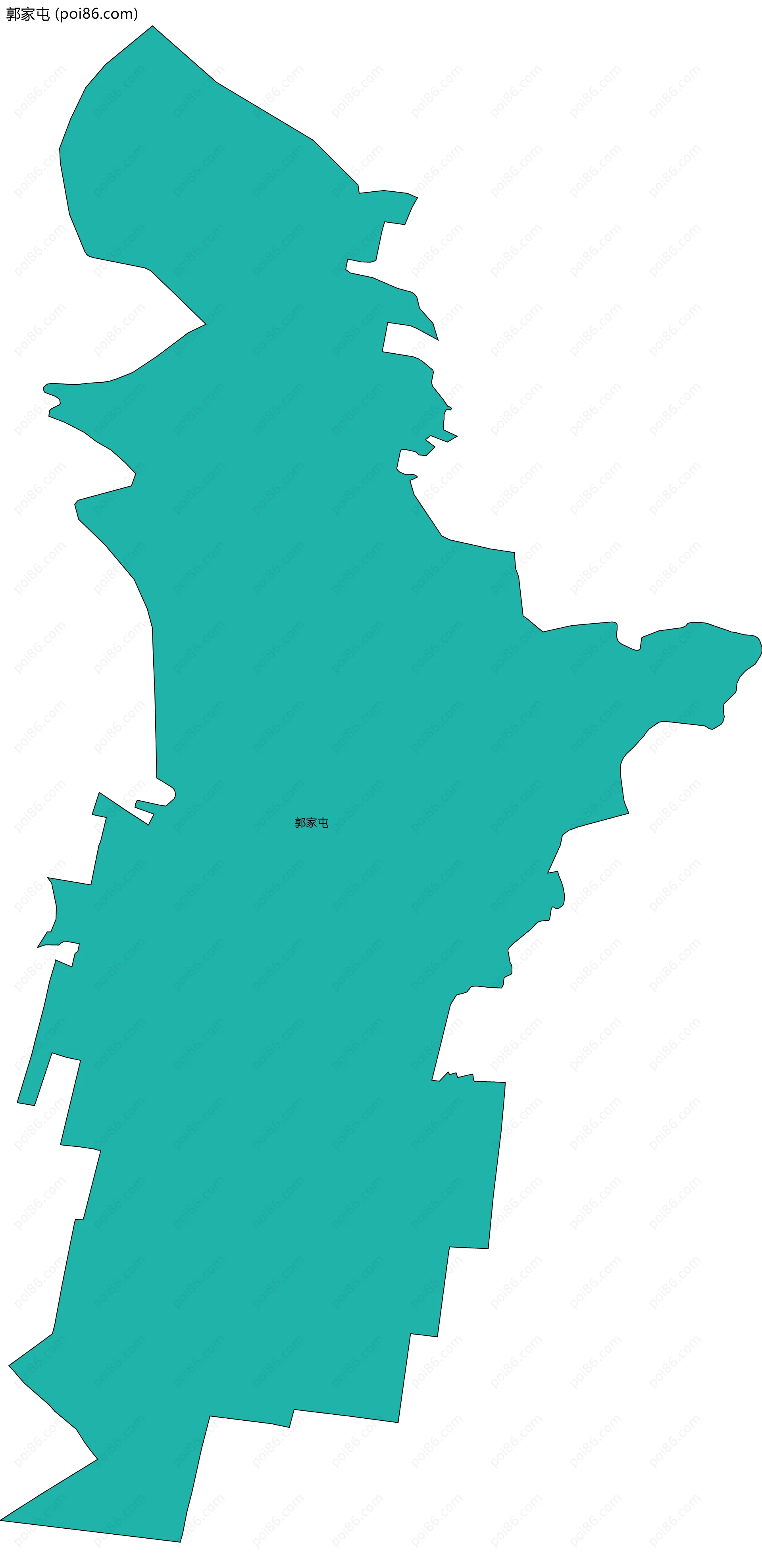 郭家屯边界地图