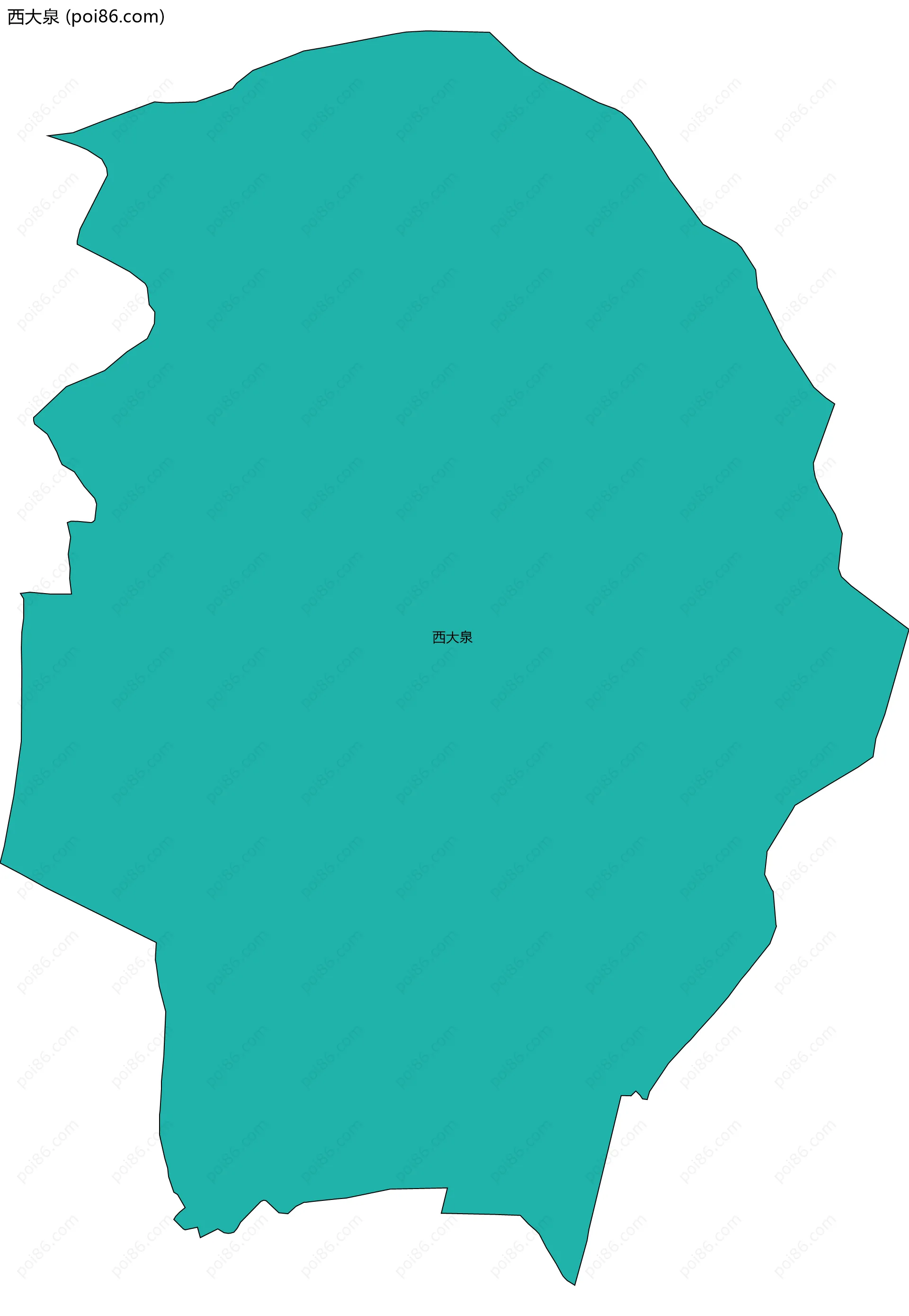 西大泉边界地图