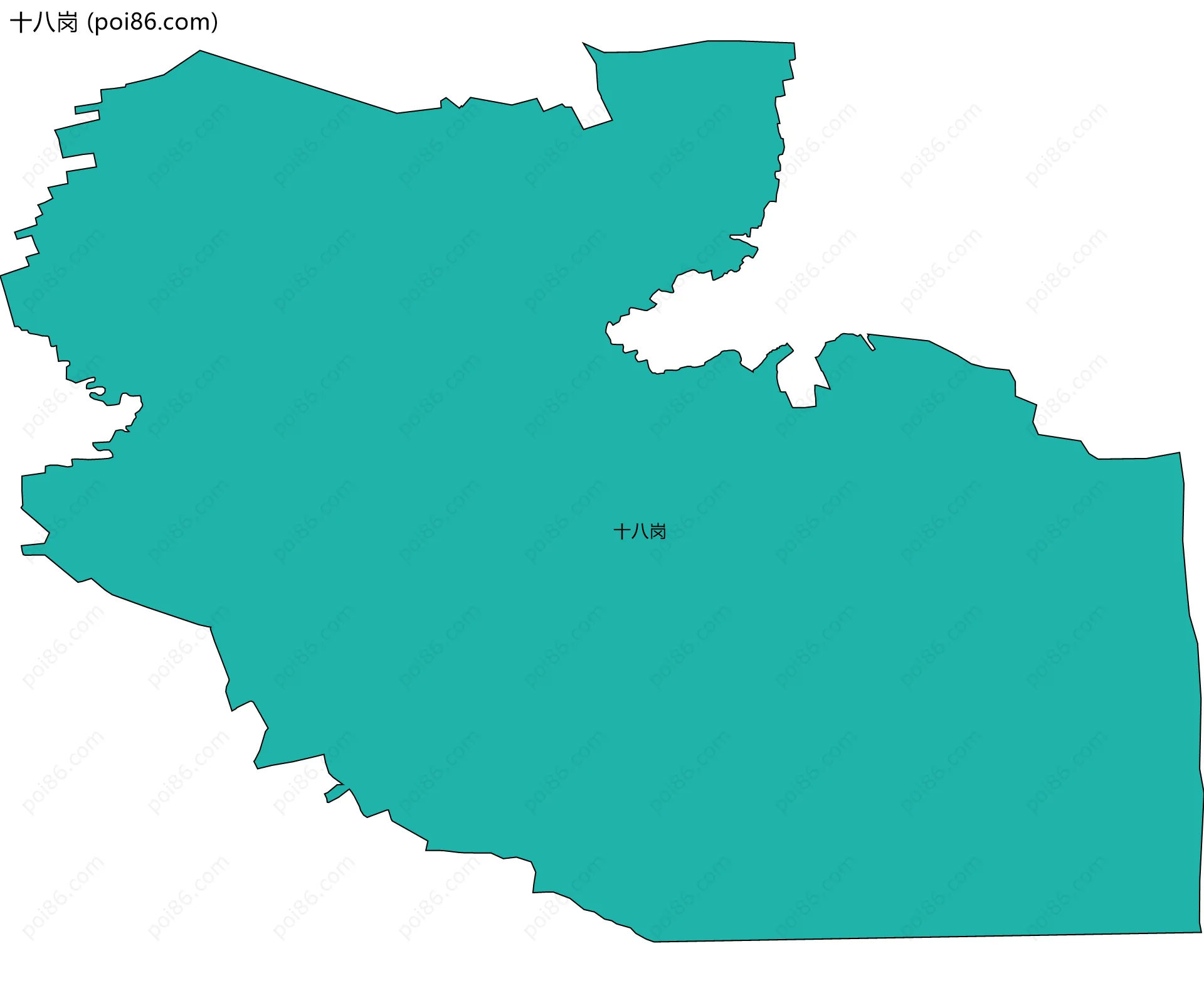 十八岗边界地图