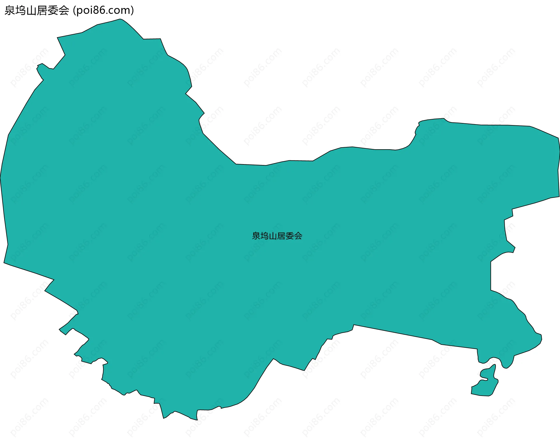 泉坞山居委会边界地图