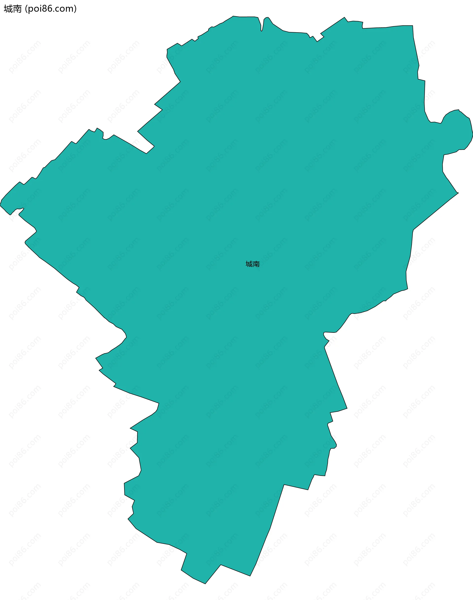 城南边界地图