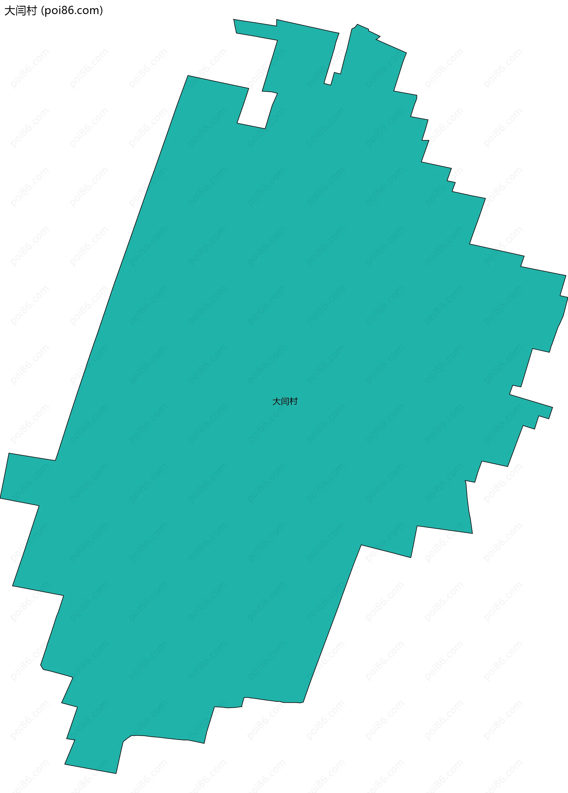 大闫村边界地图