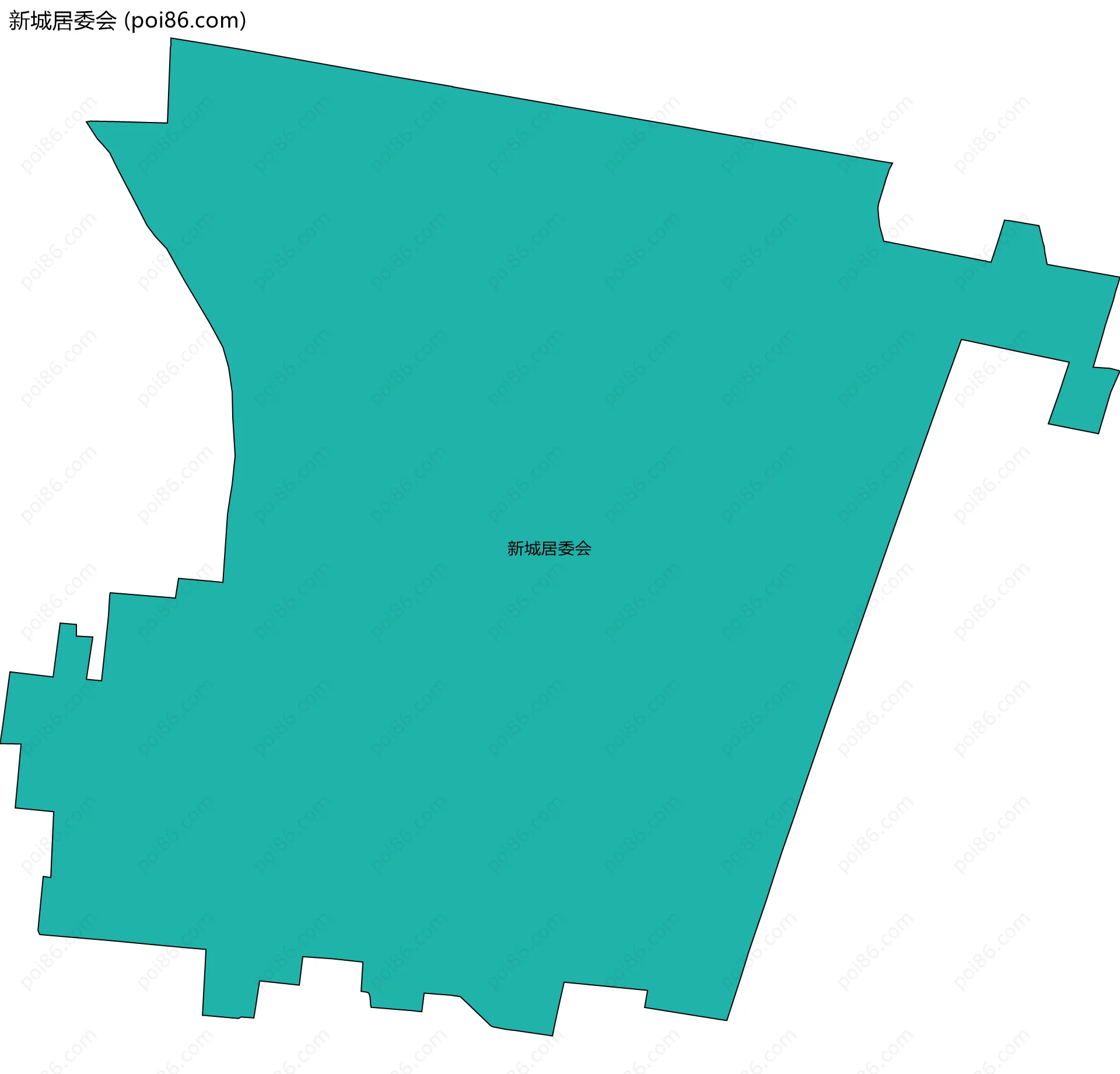 新城居委会边界地图