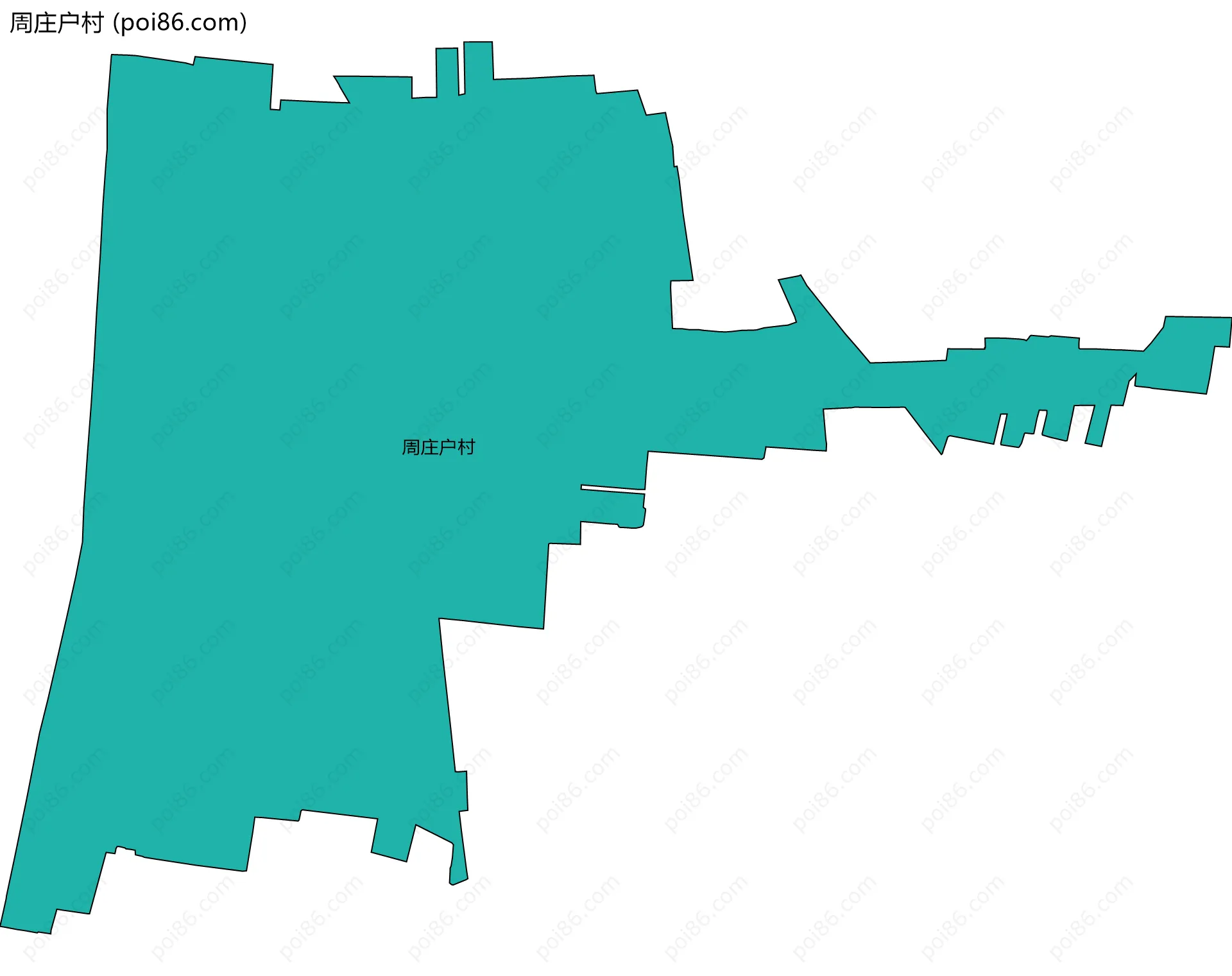 周庄户村边界地图