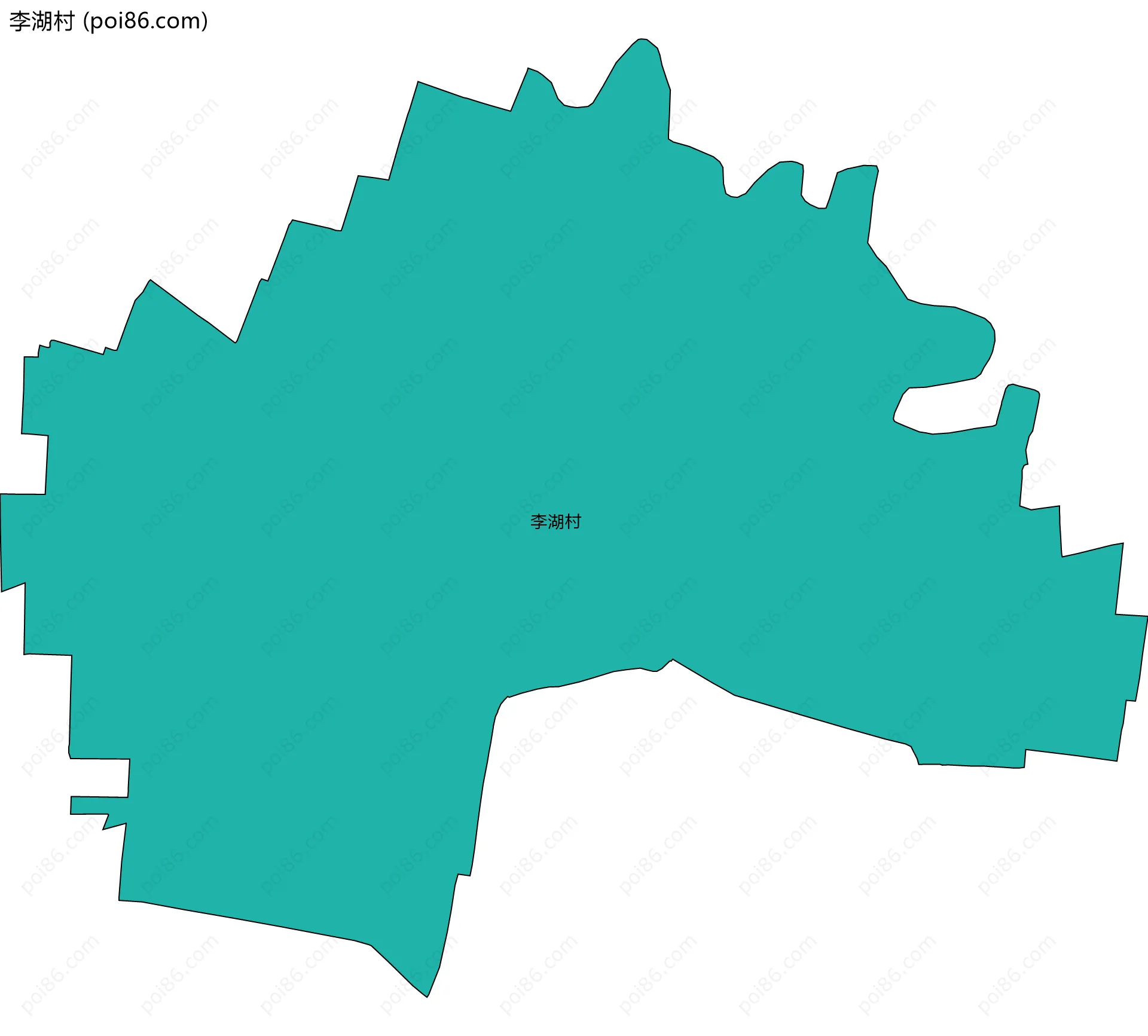 李湖村边界地图