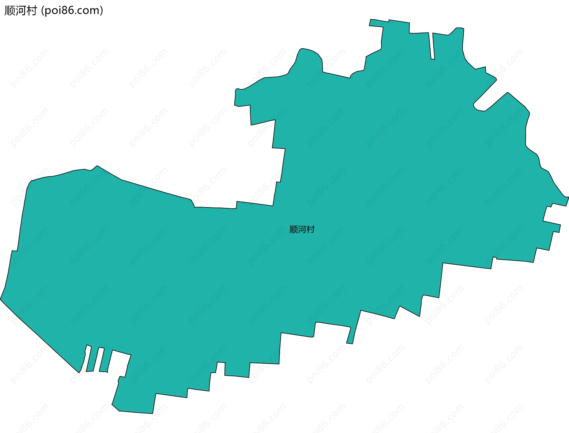 顺河村边界地图