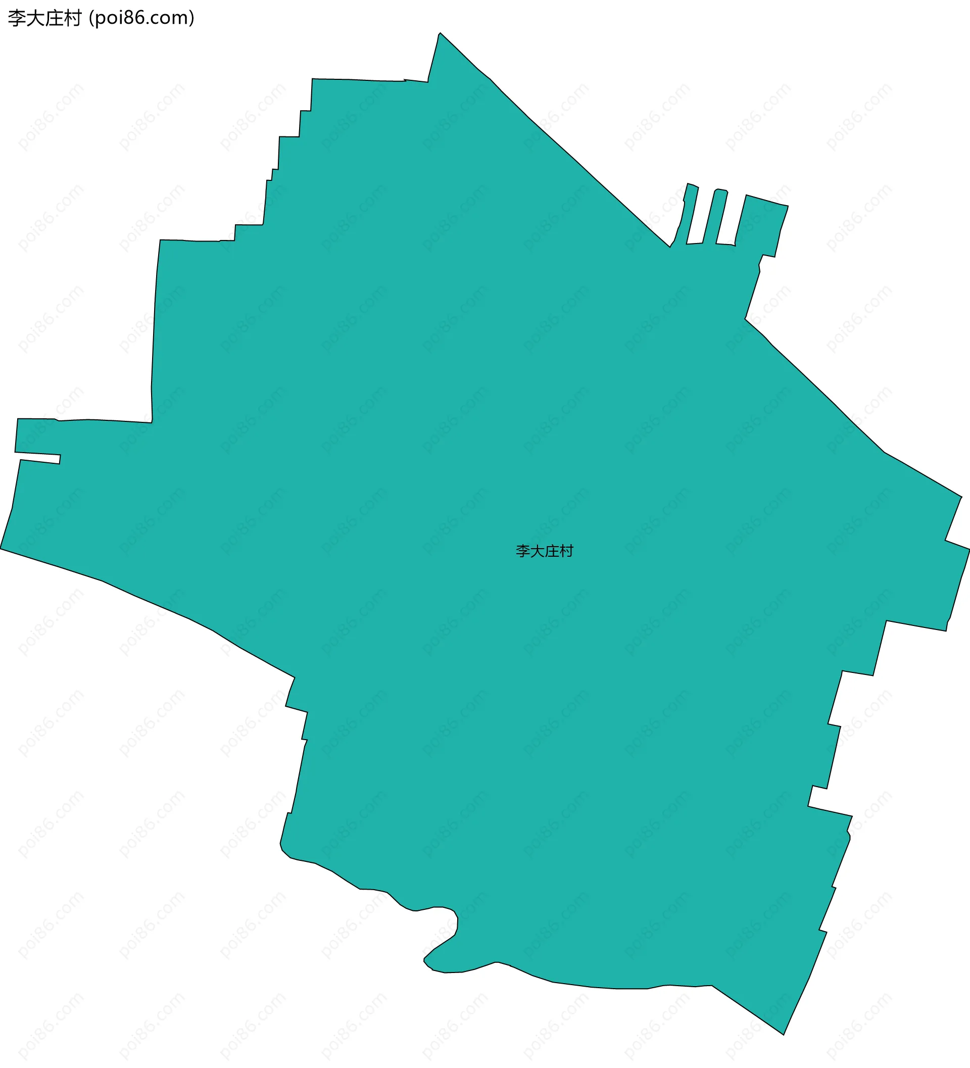 李大庄村边界地图