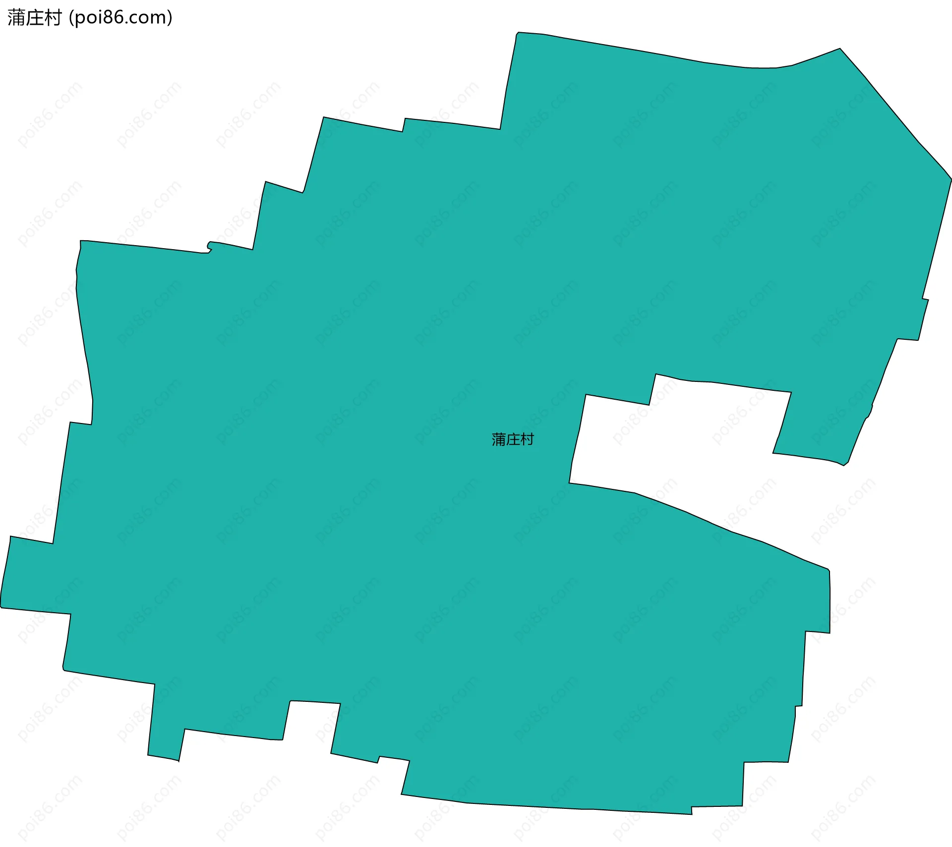 蒲庄村边界地图