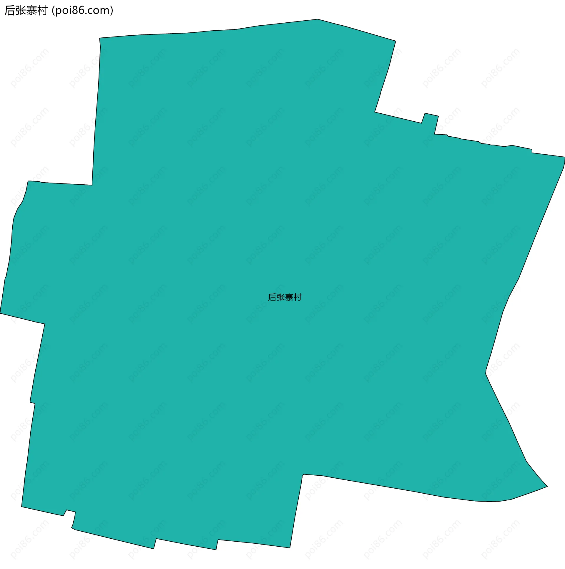 后张寨村边界地图