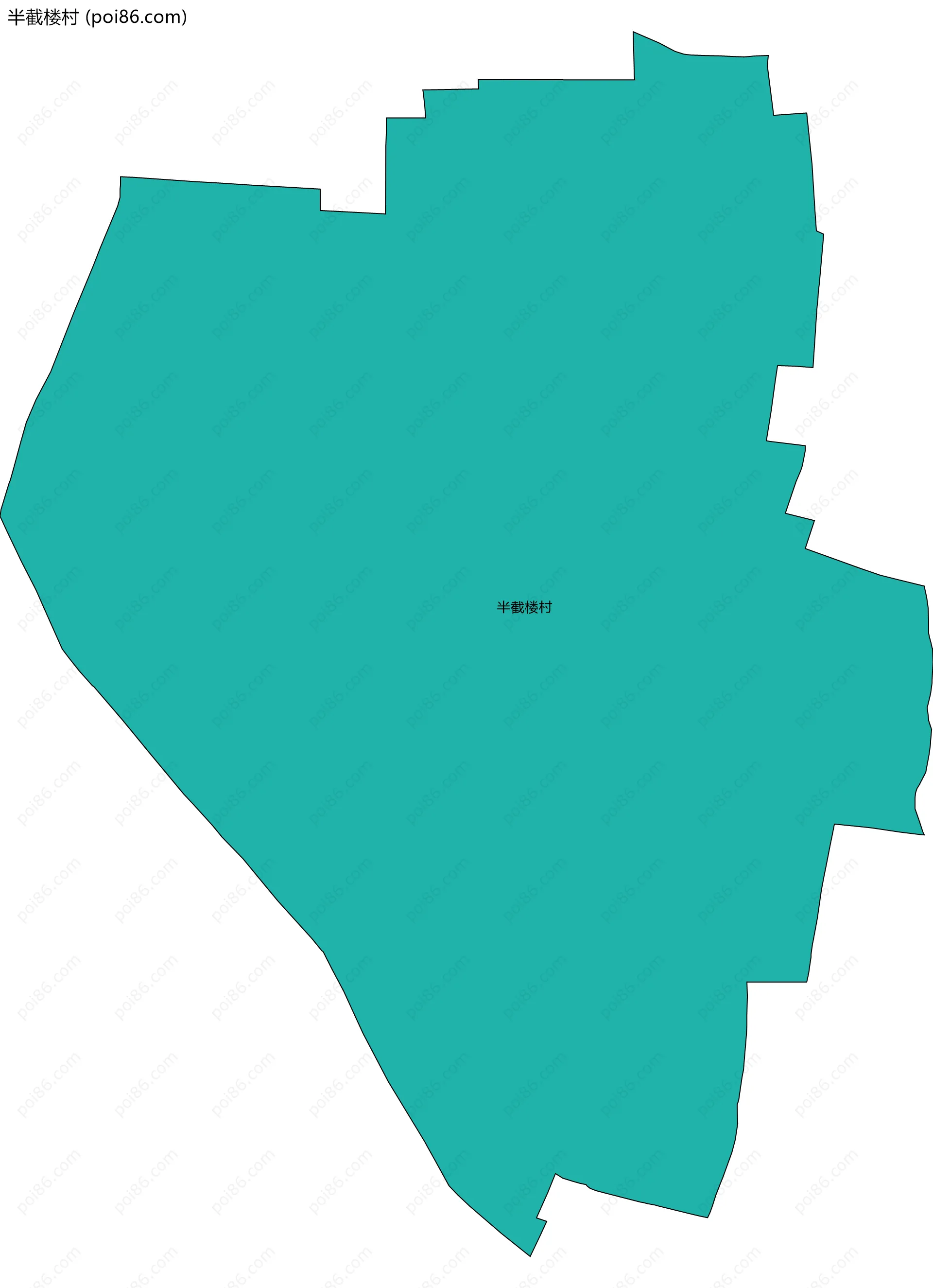 半截楼村边界地图