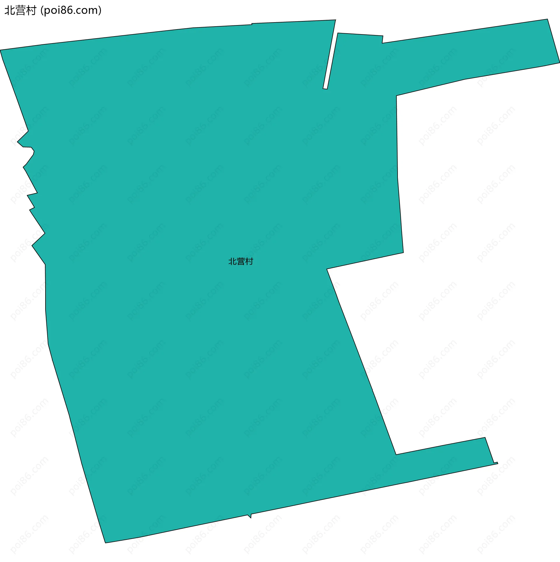 北营村边界地图