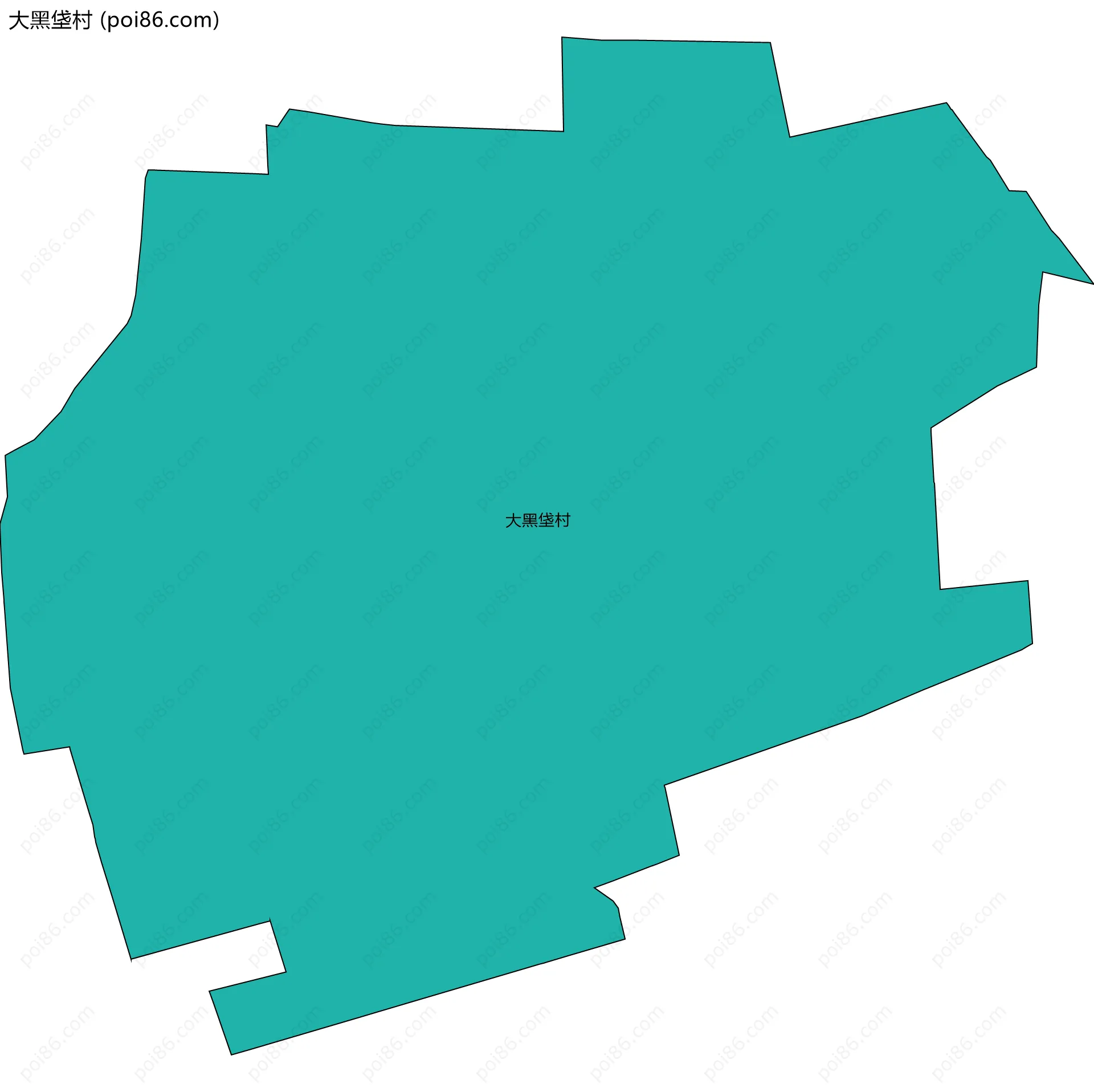 大黑垡村边界地图