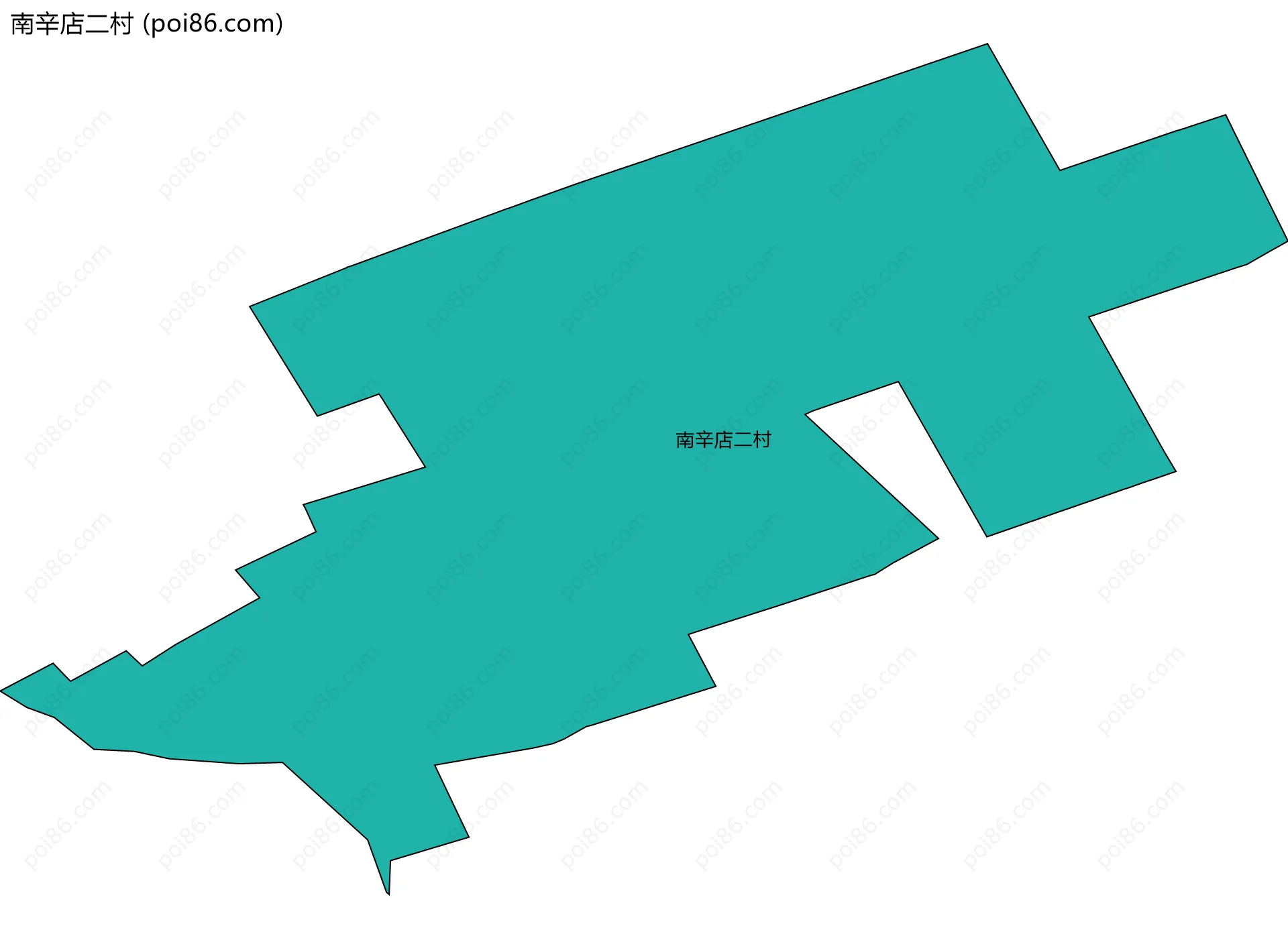 南辛店二村边界地图