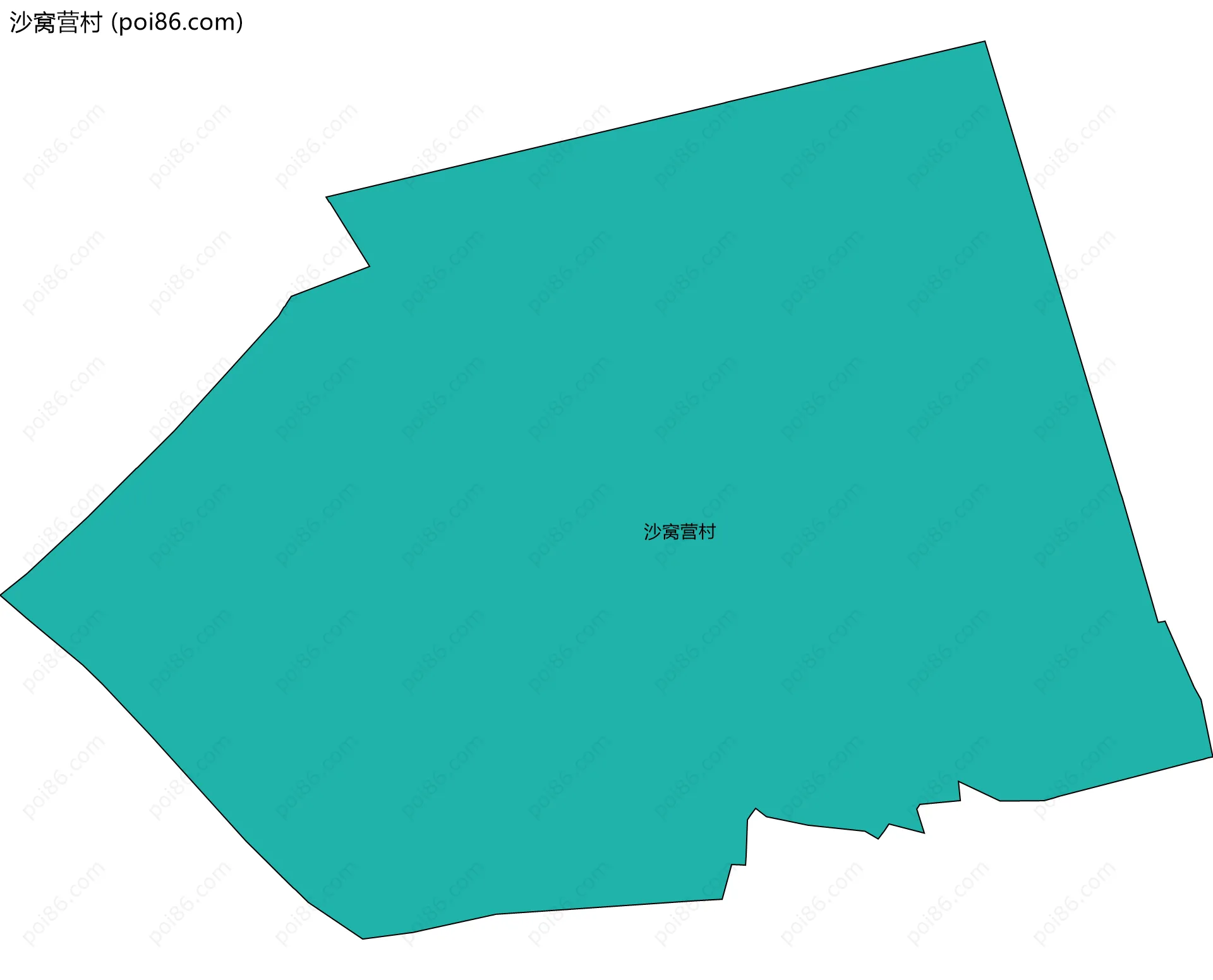 沙窝营村边界地图