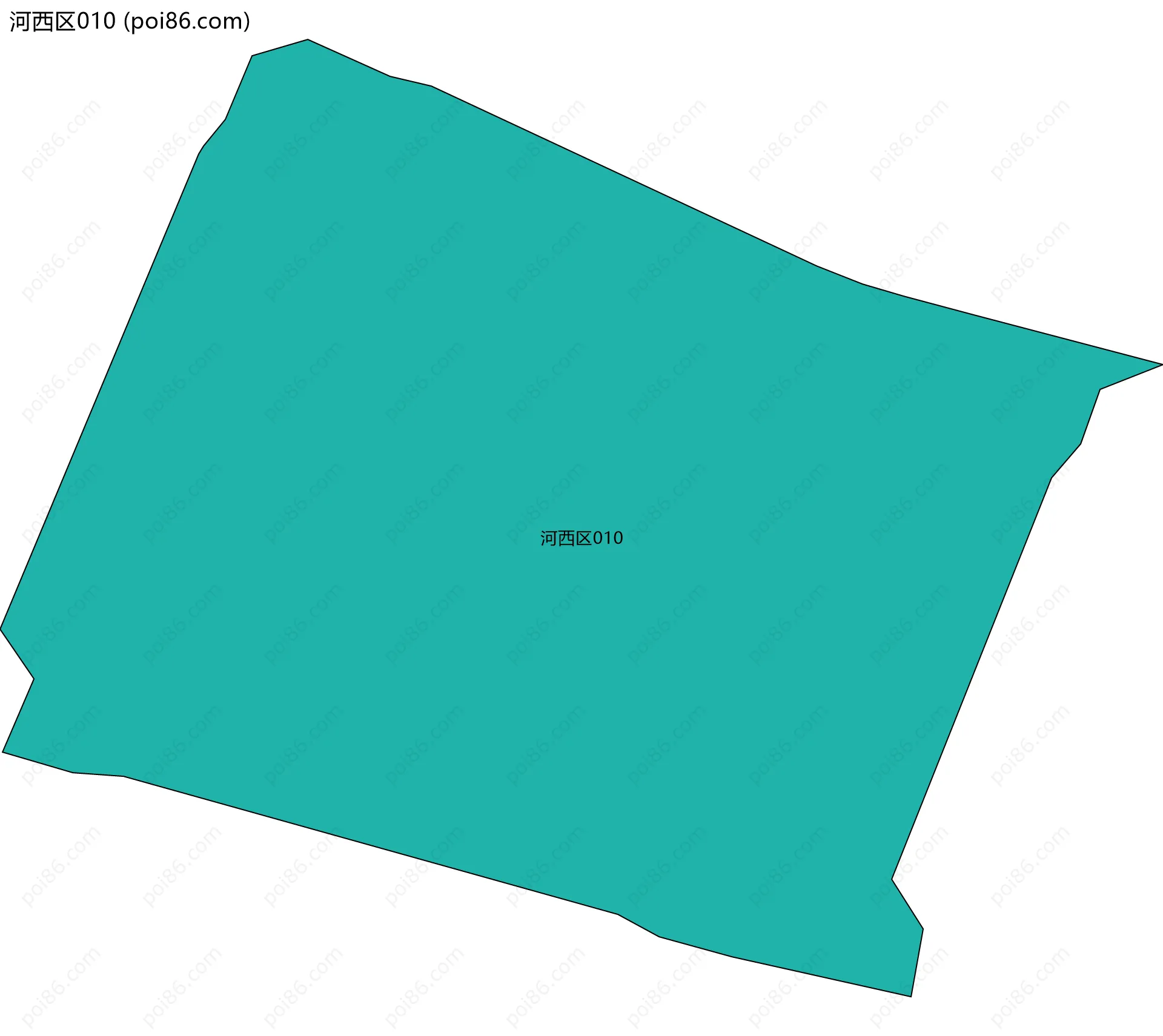 河西区010边界地图
