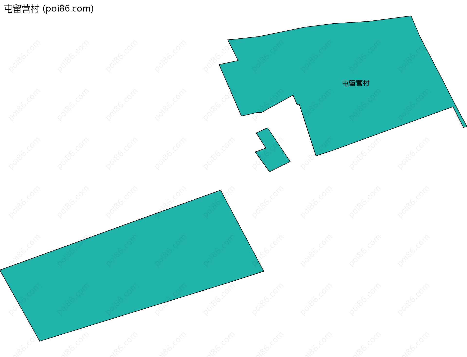 屯留营村边界地图