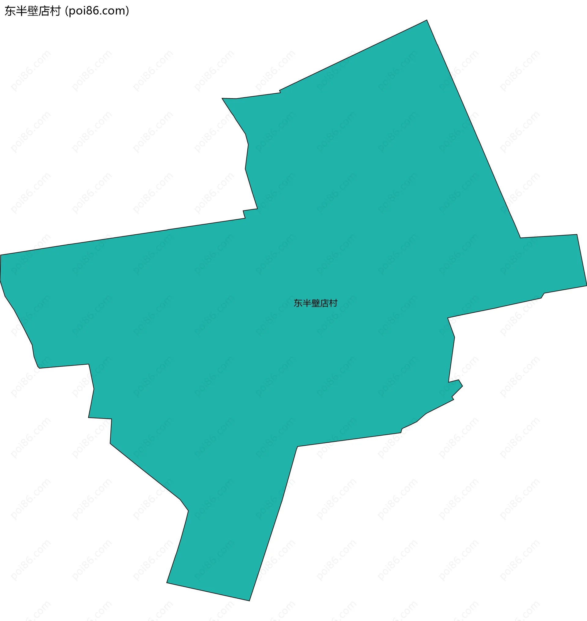东半壁店村边界地图
