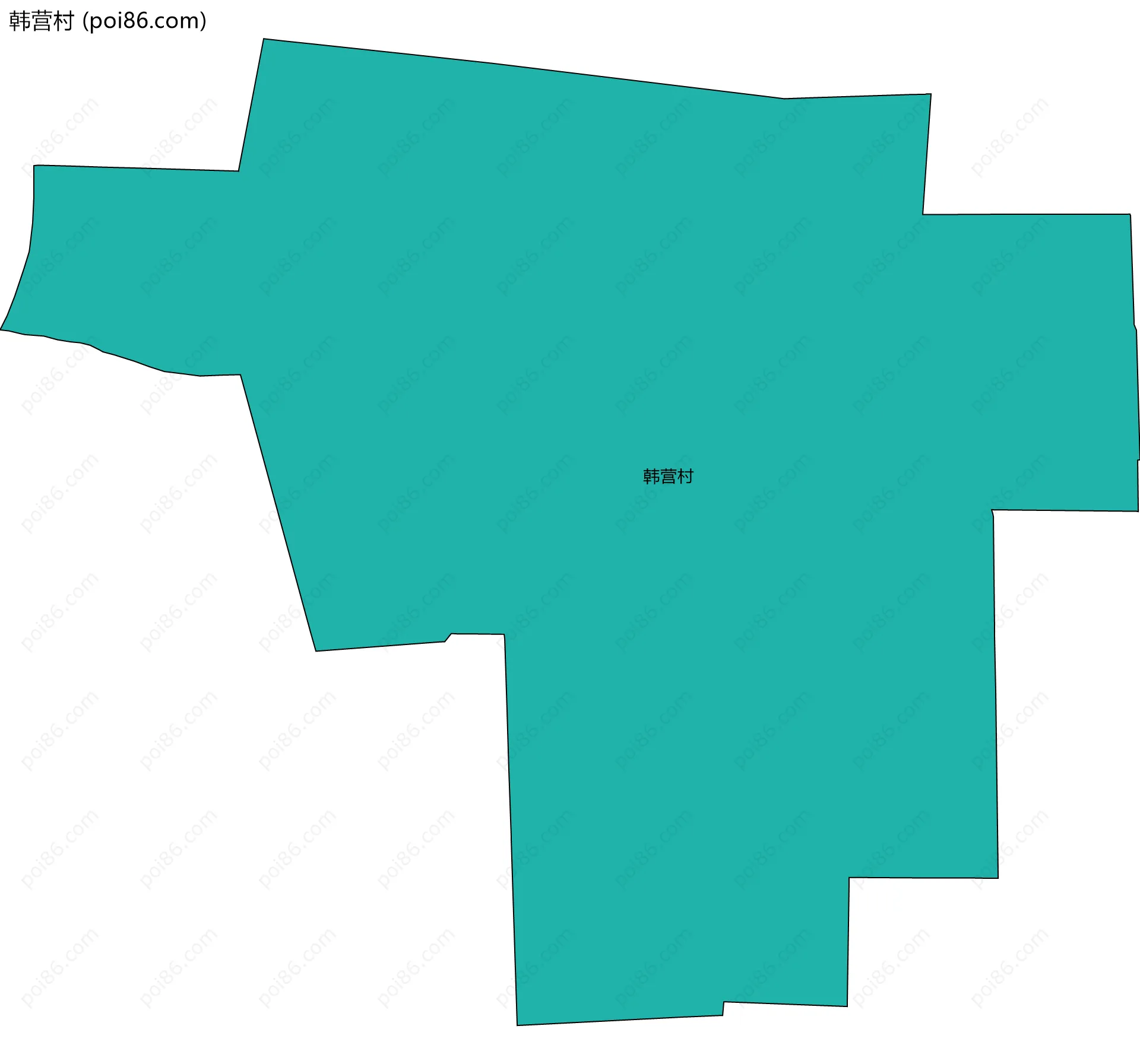 韩营村边界地图