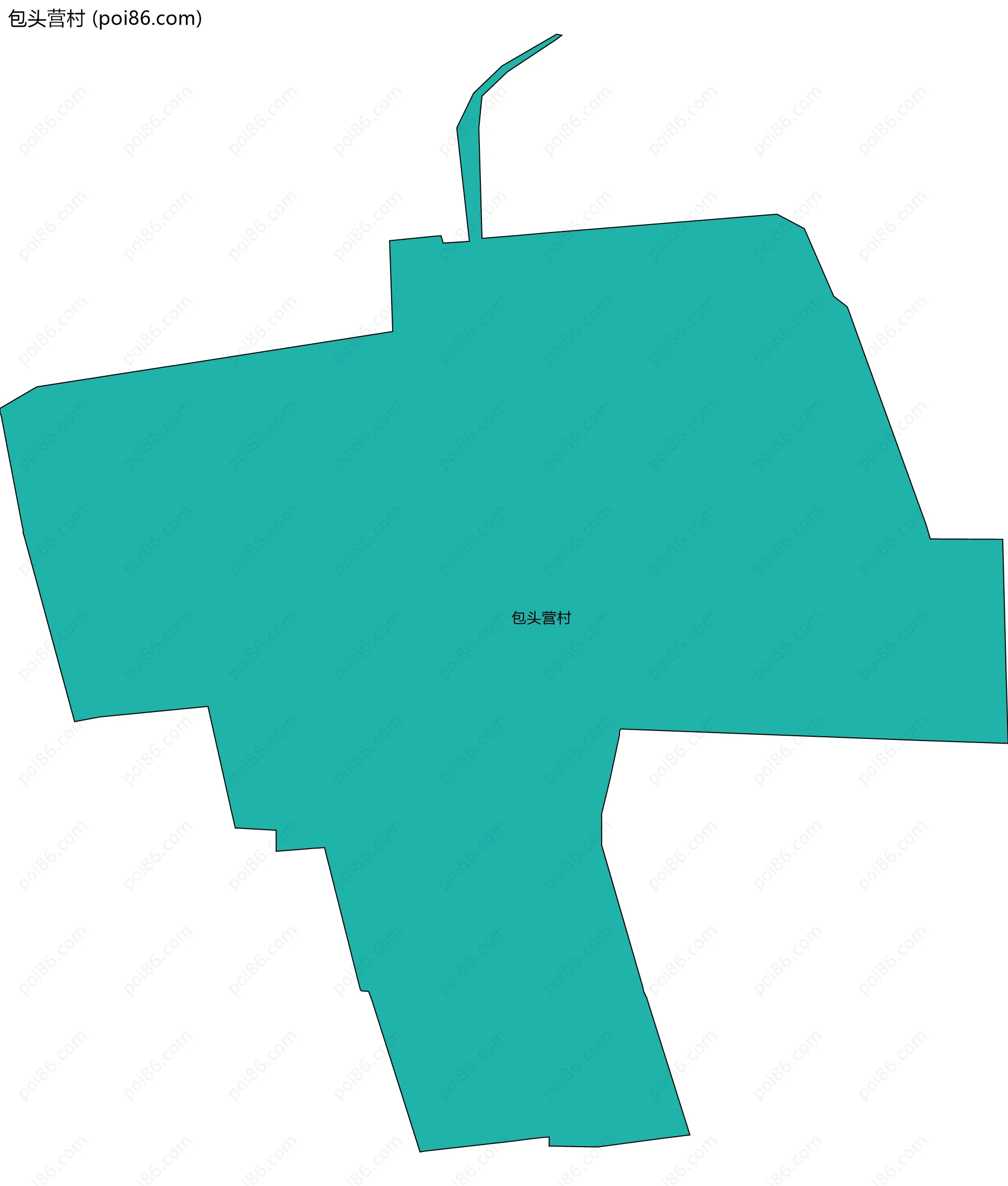 包头营村边界地图