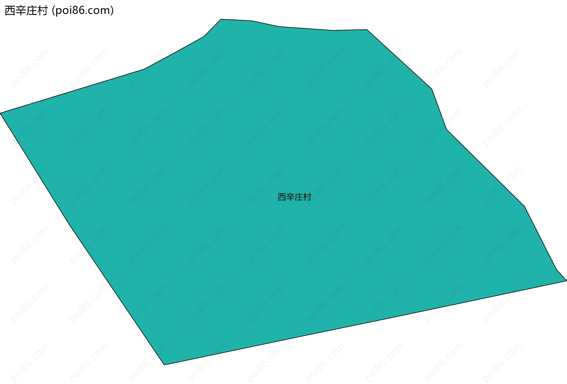 西辛庄村边界地图