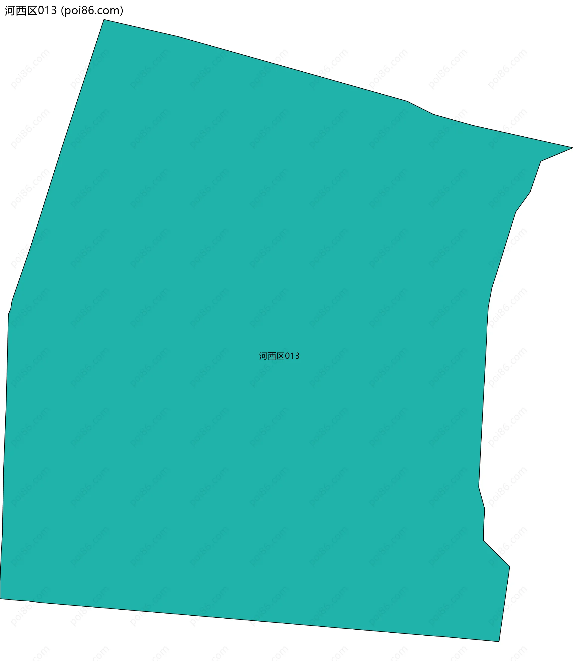 河西区013边界地图