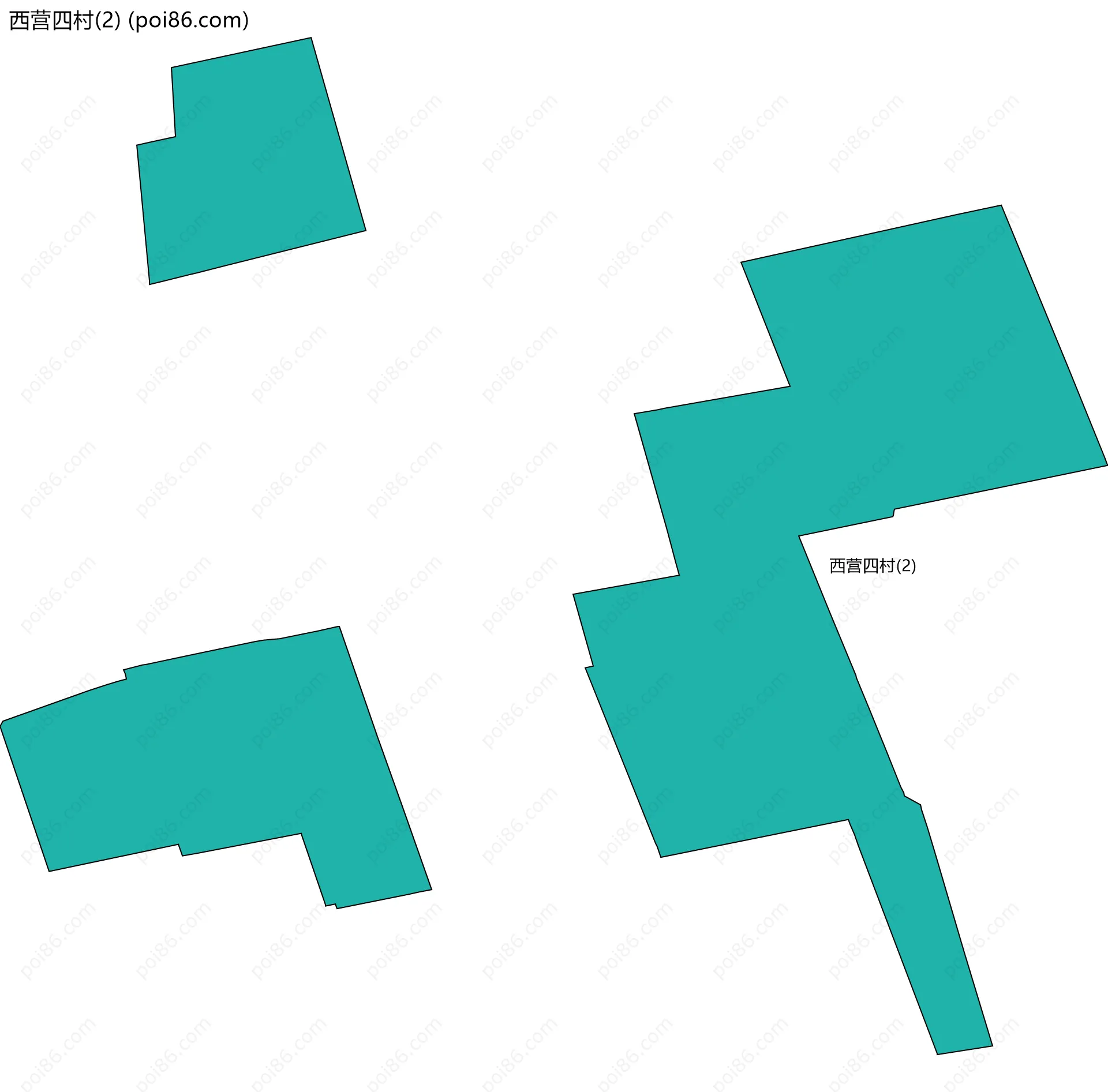 西营四村(2)边界地图