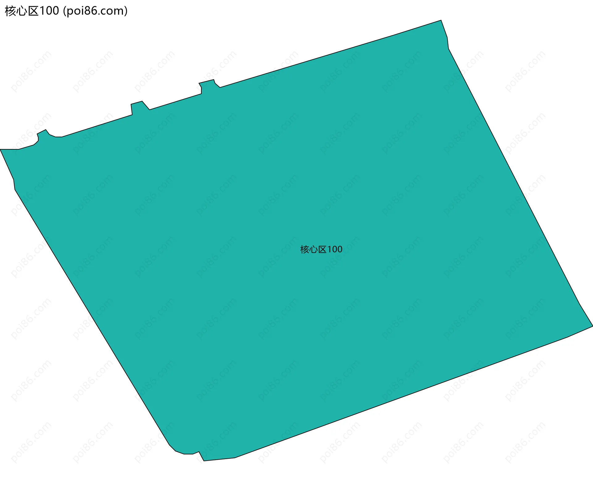 核心区100边界地图