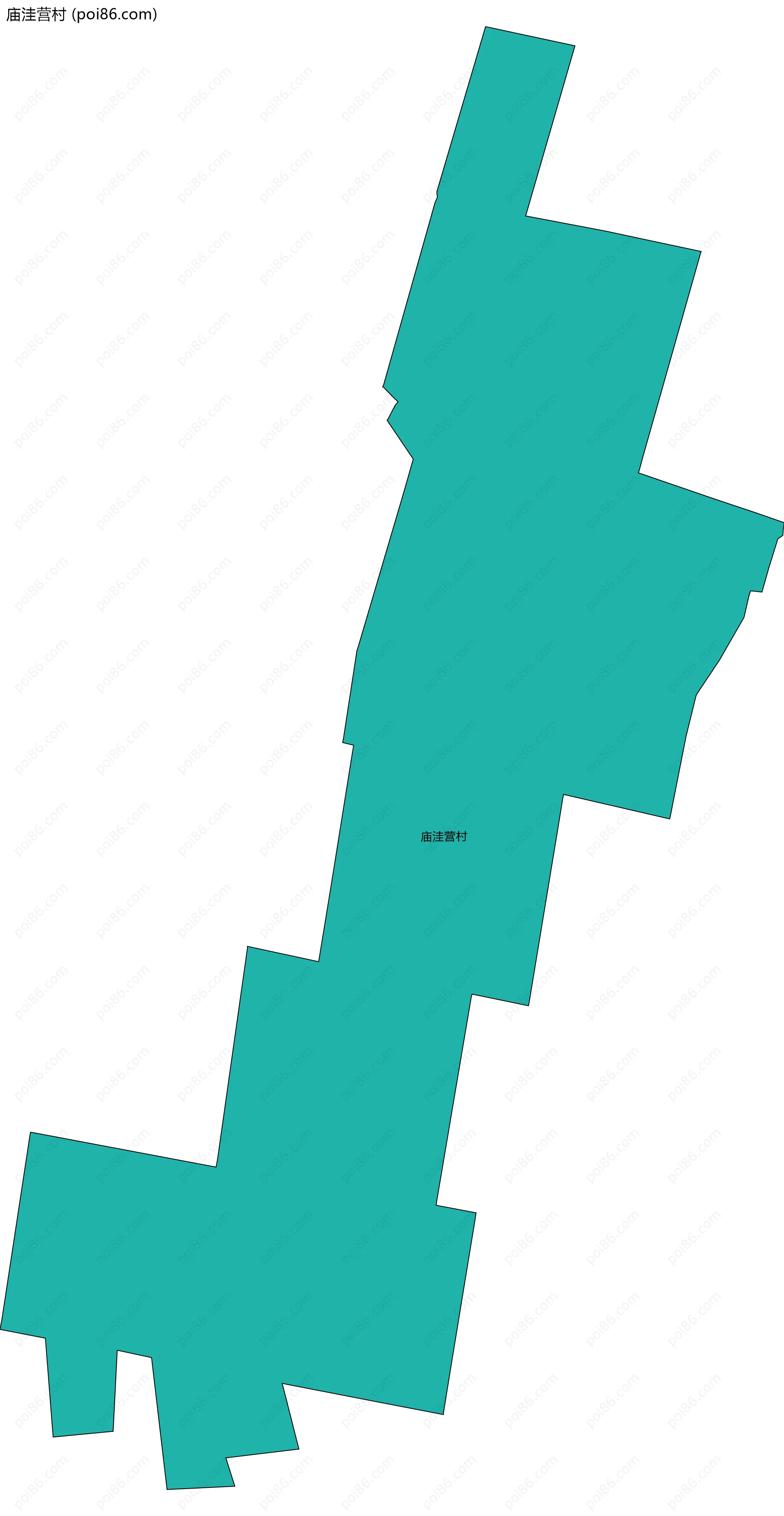 庙洼营村边界地图