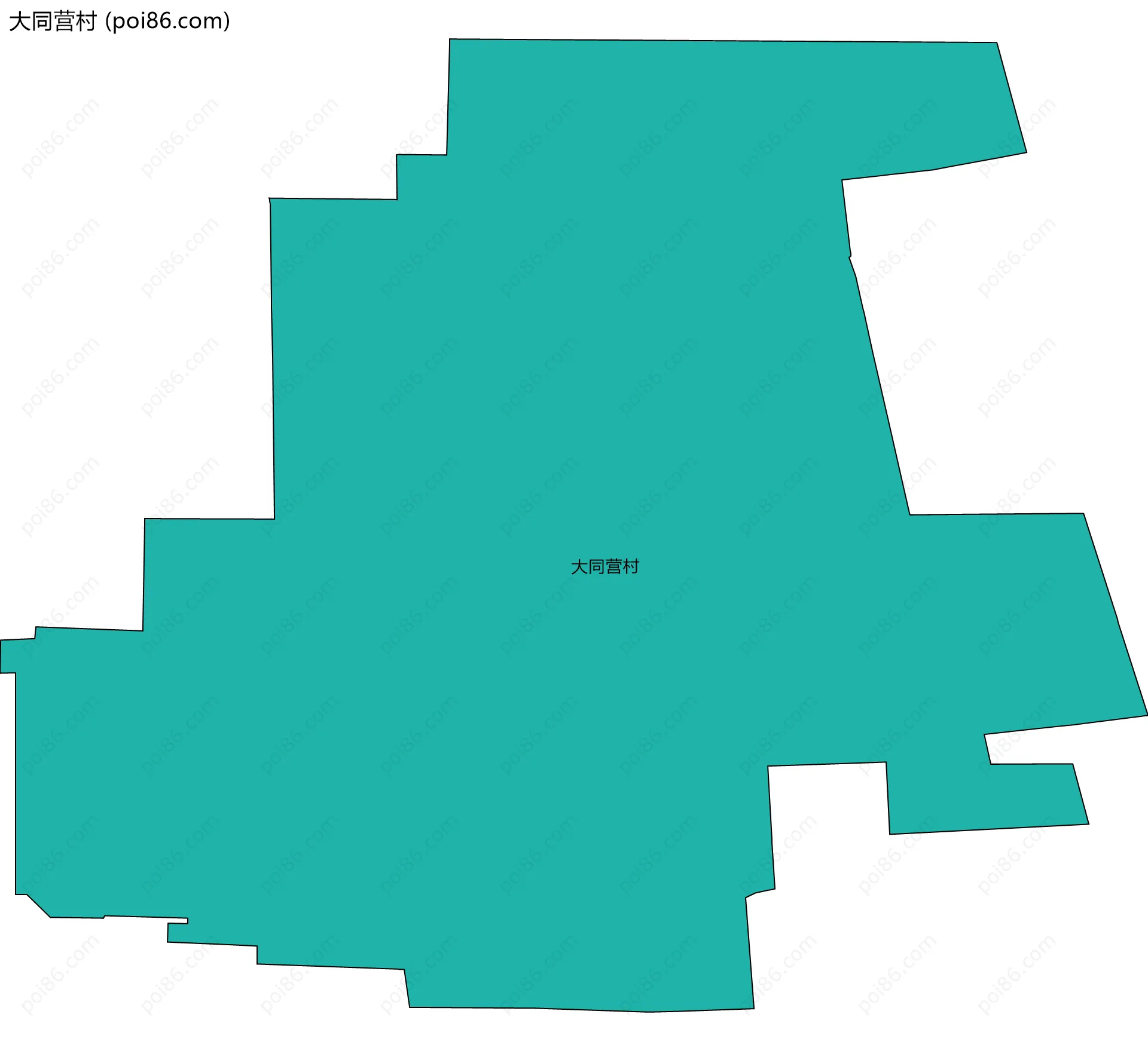 大同营村边界地图