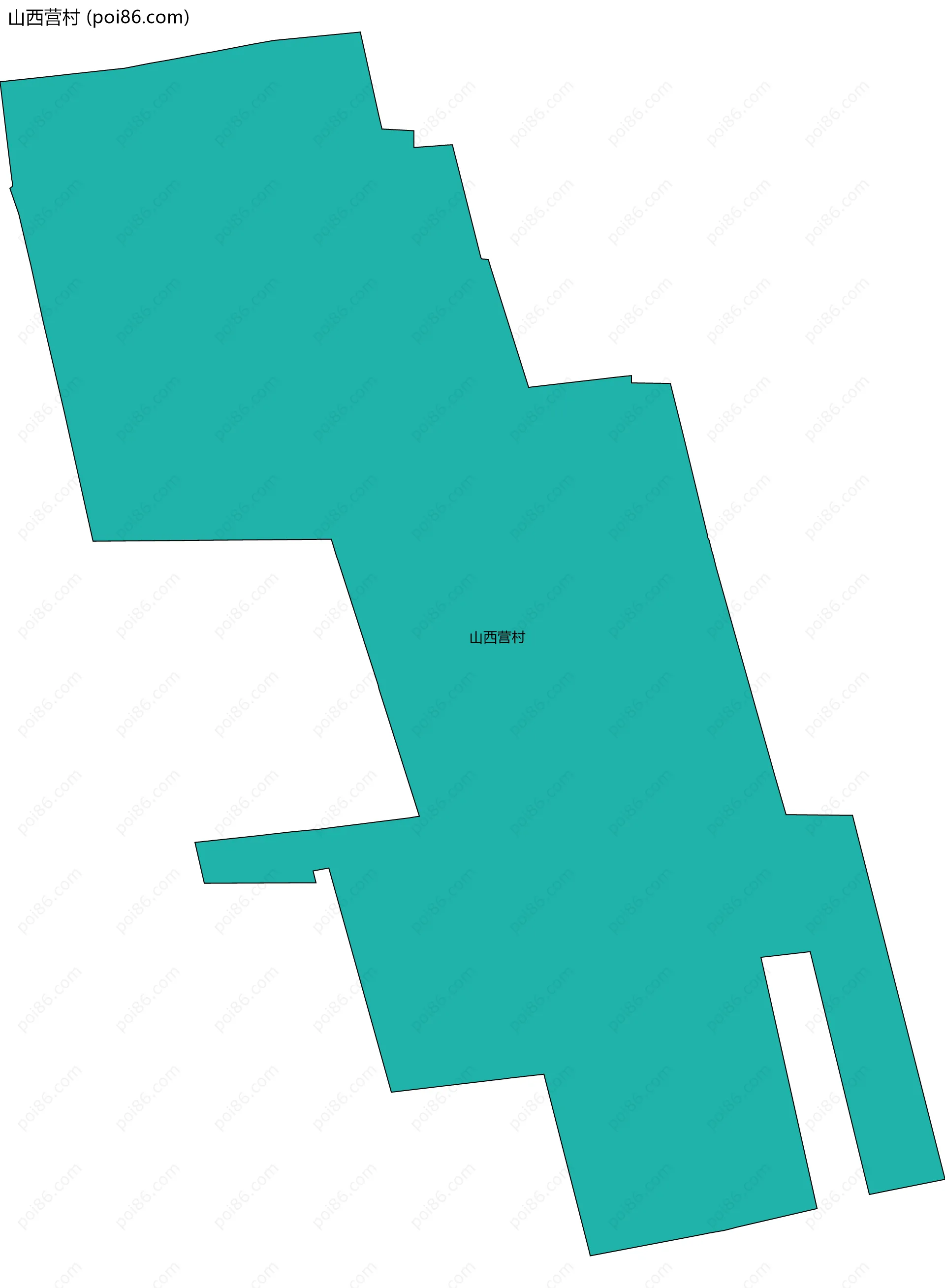 山西营村边界地图