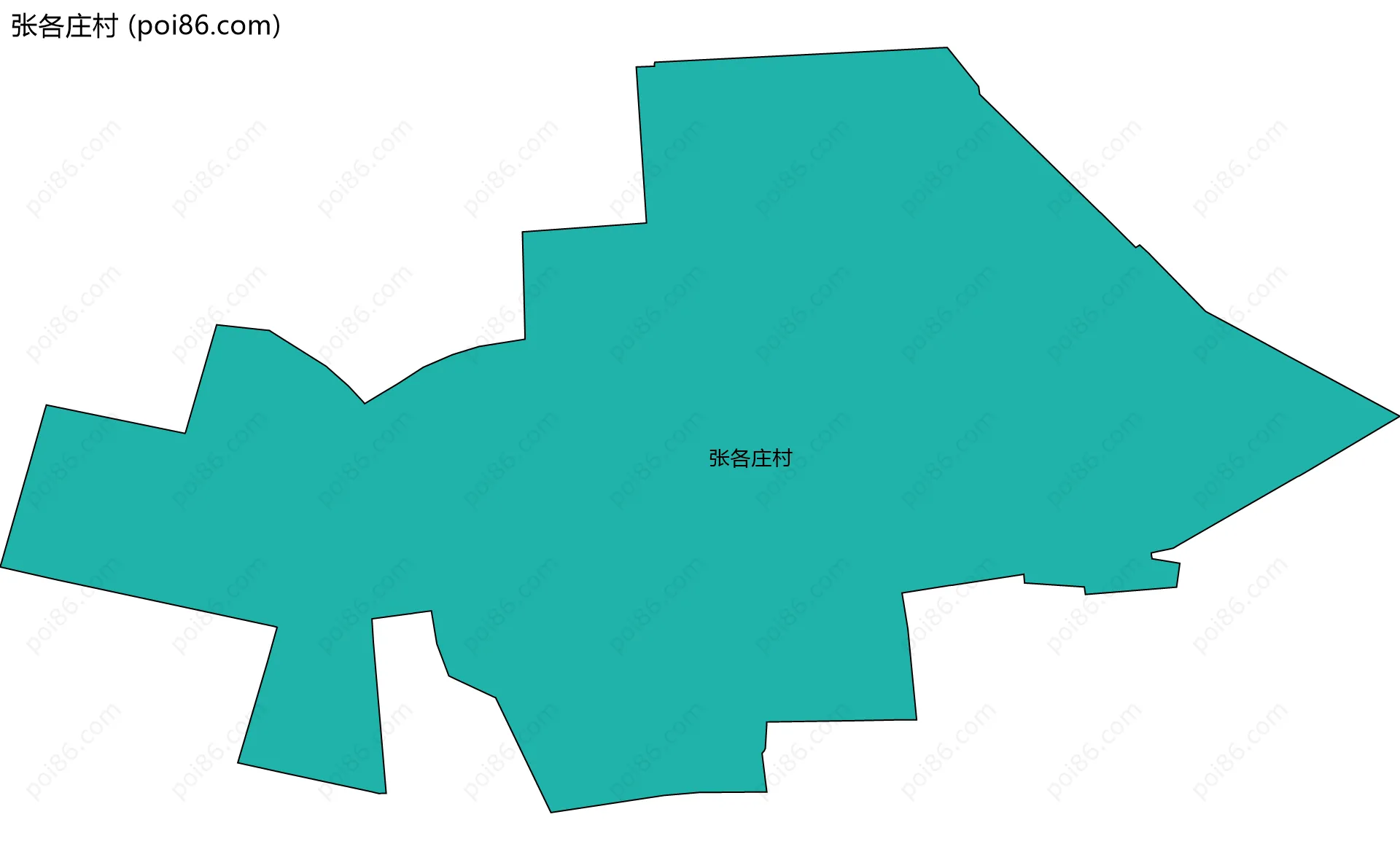 张各庄村边界地图