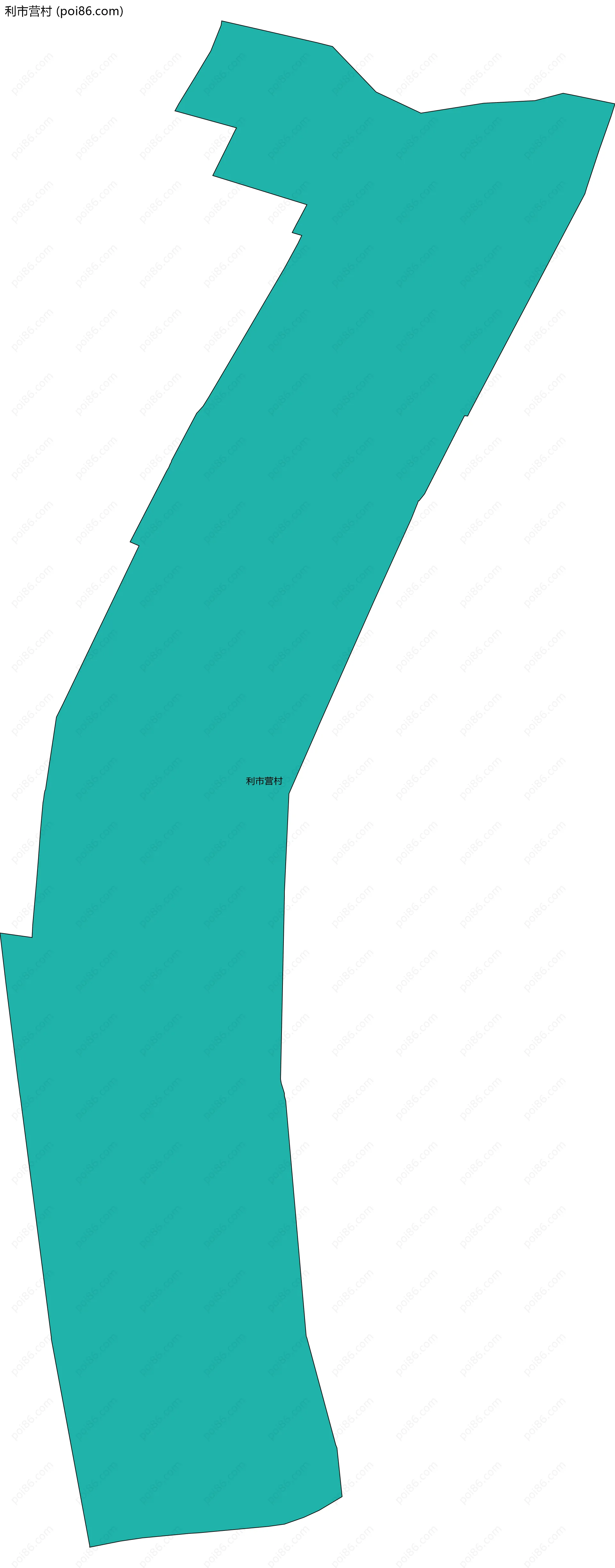 利市营村边界地图