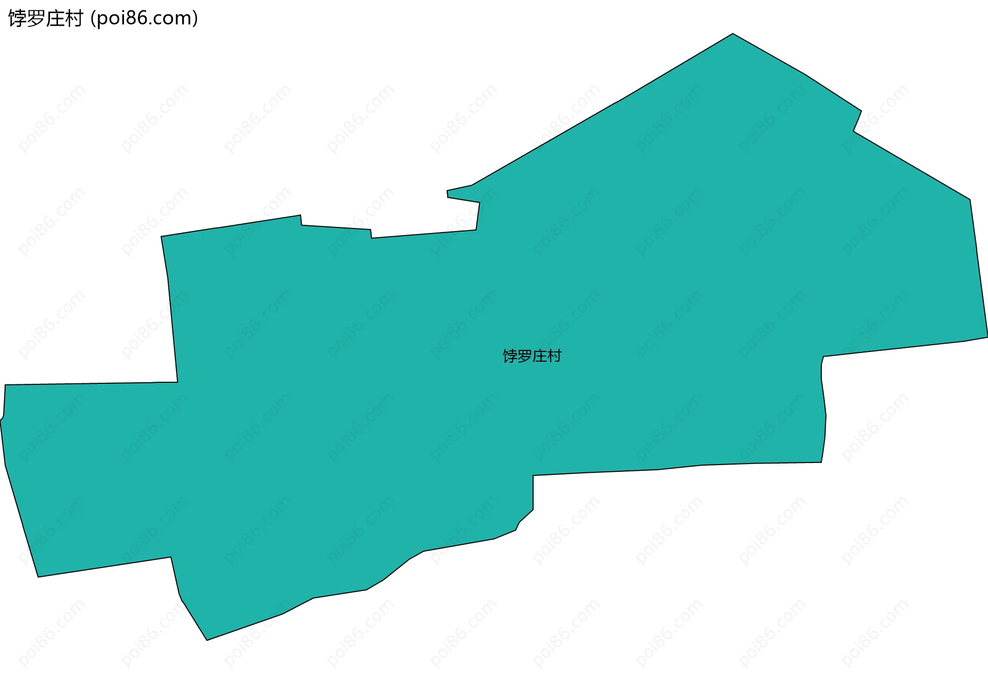 饽罗庄村边界地图