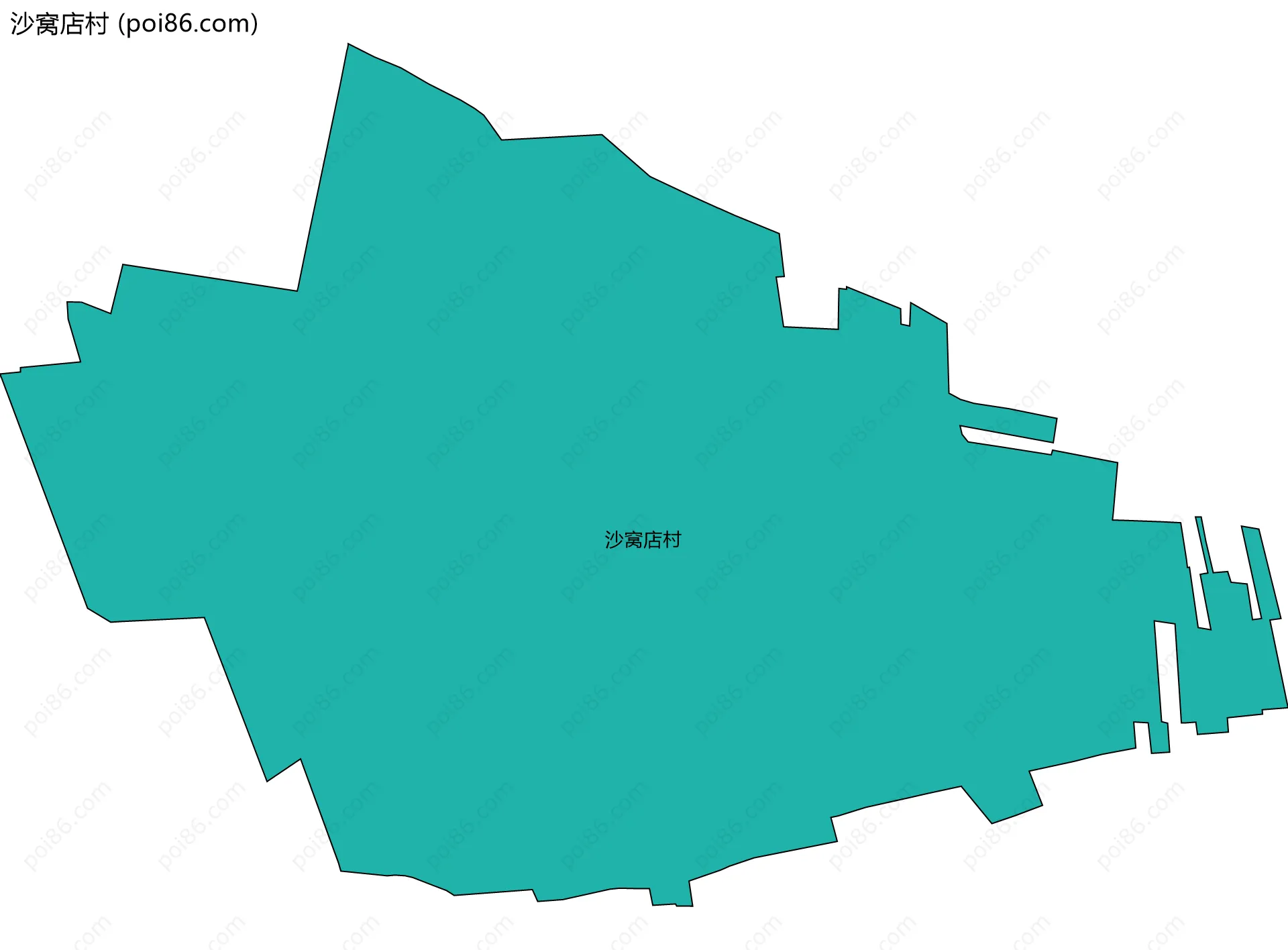 沙窝店村边界地图