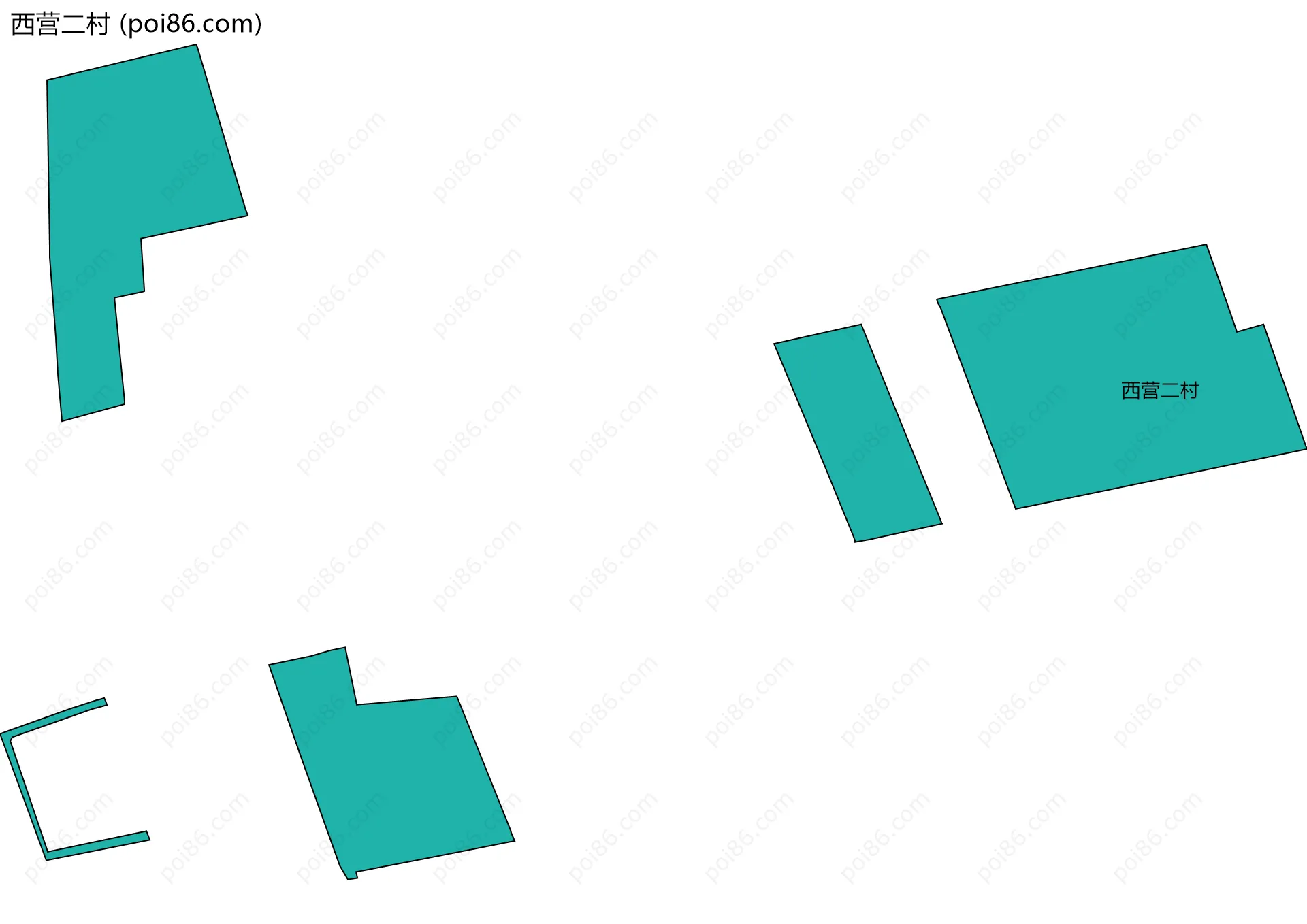 西营二村边界地图