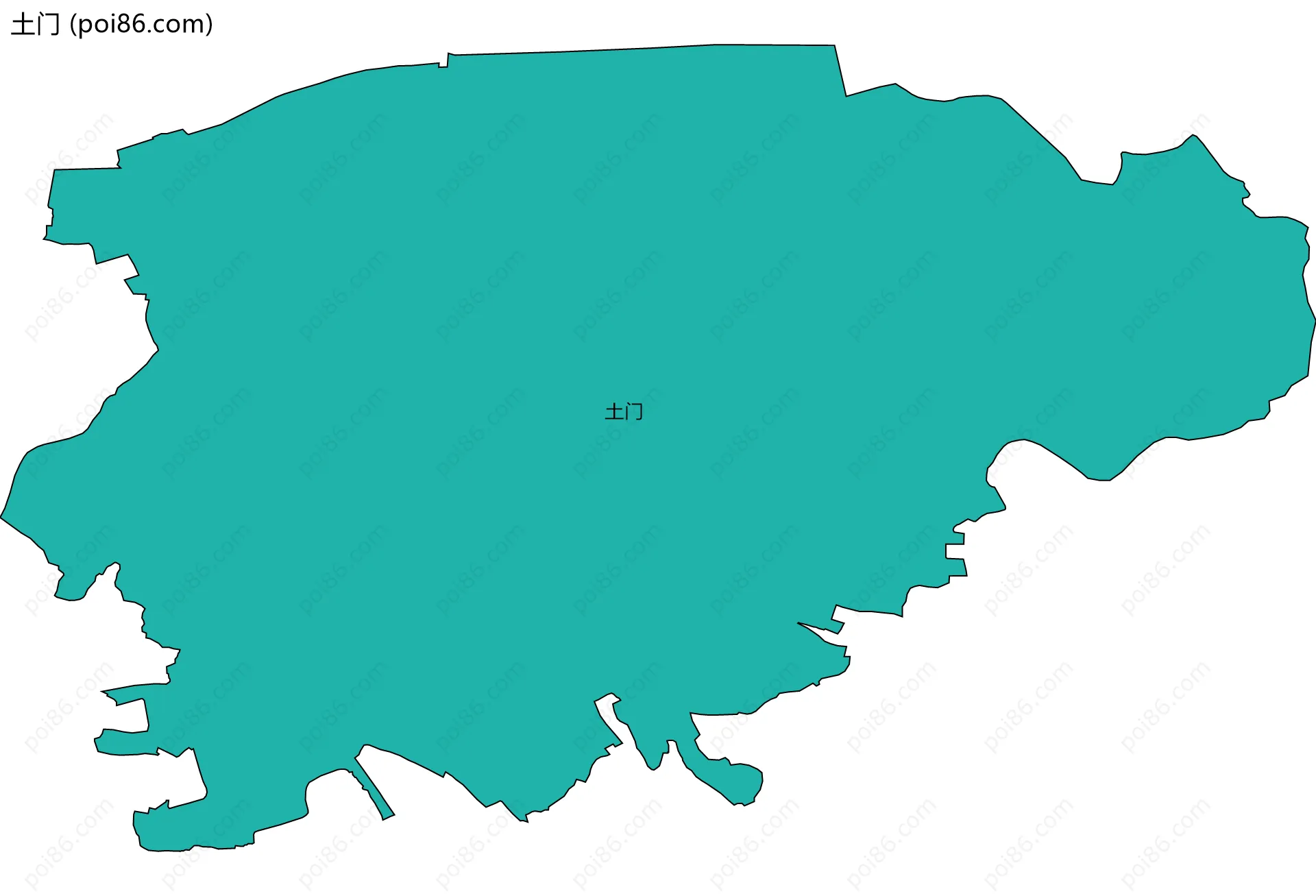 土门边界地图