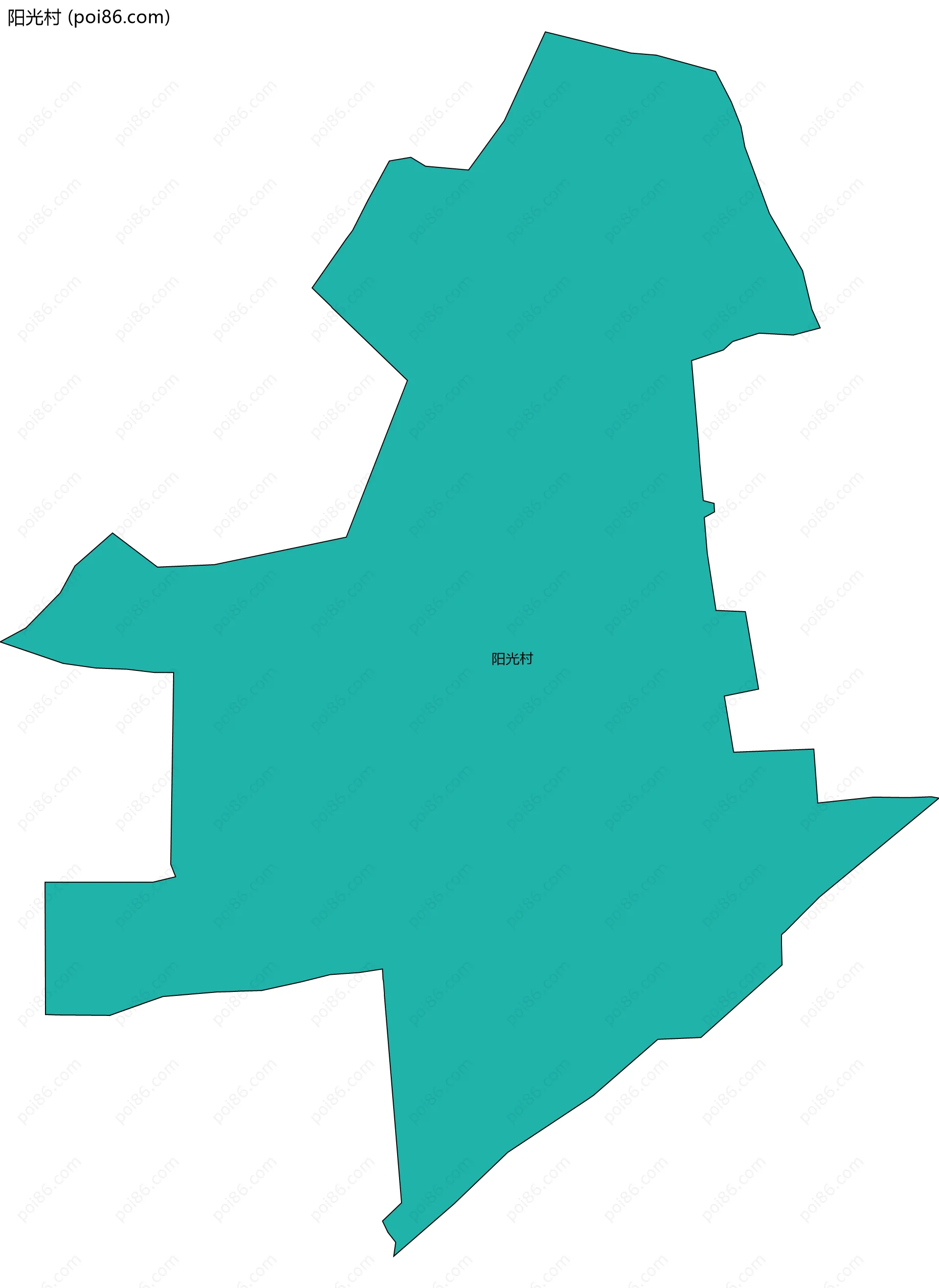 阳光村边界地图