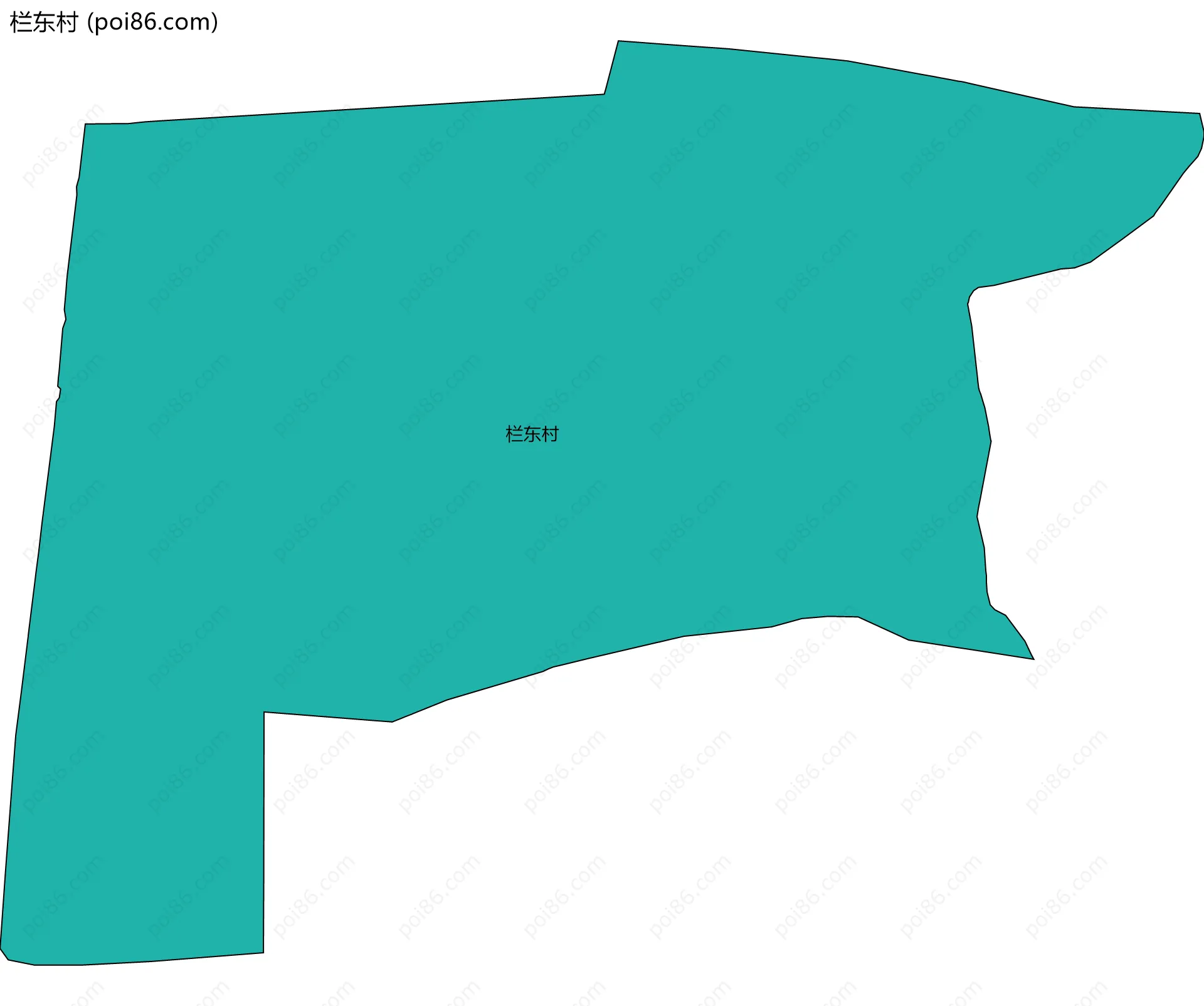 栏东村边界地图