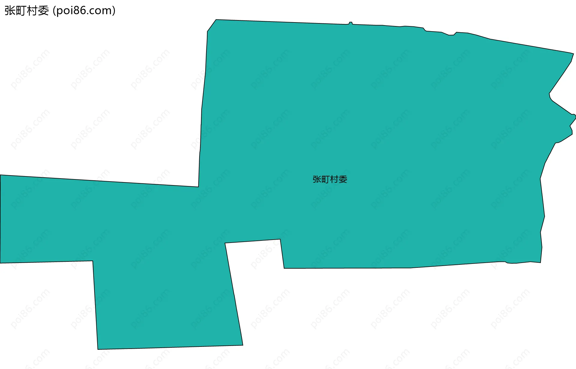 张町村委边界地图
