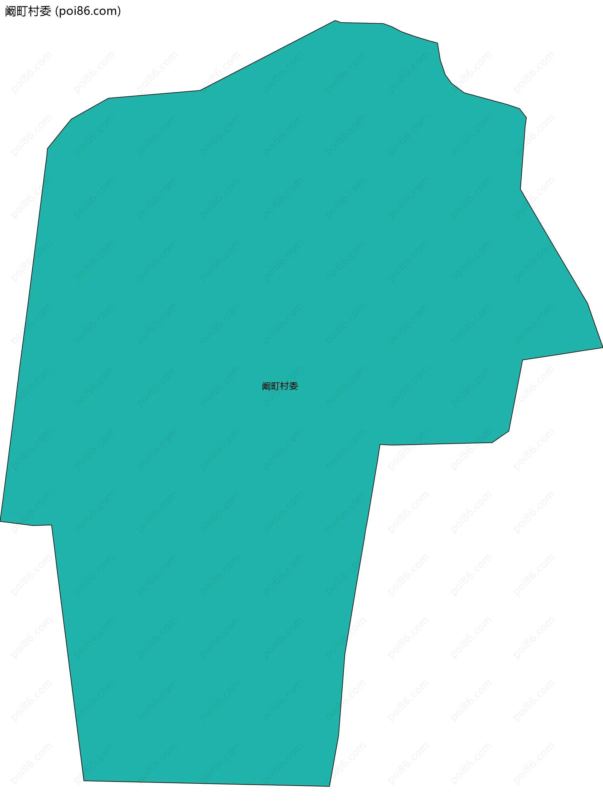 阚町村委边界地图