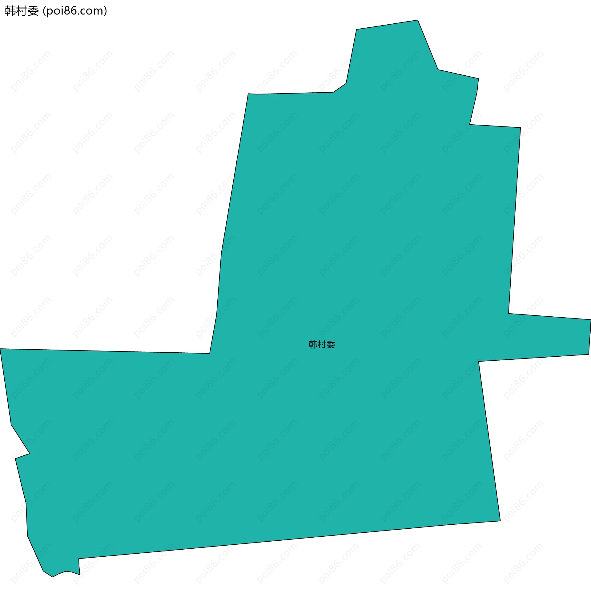 韩村委边界地图