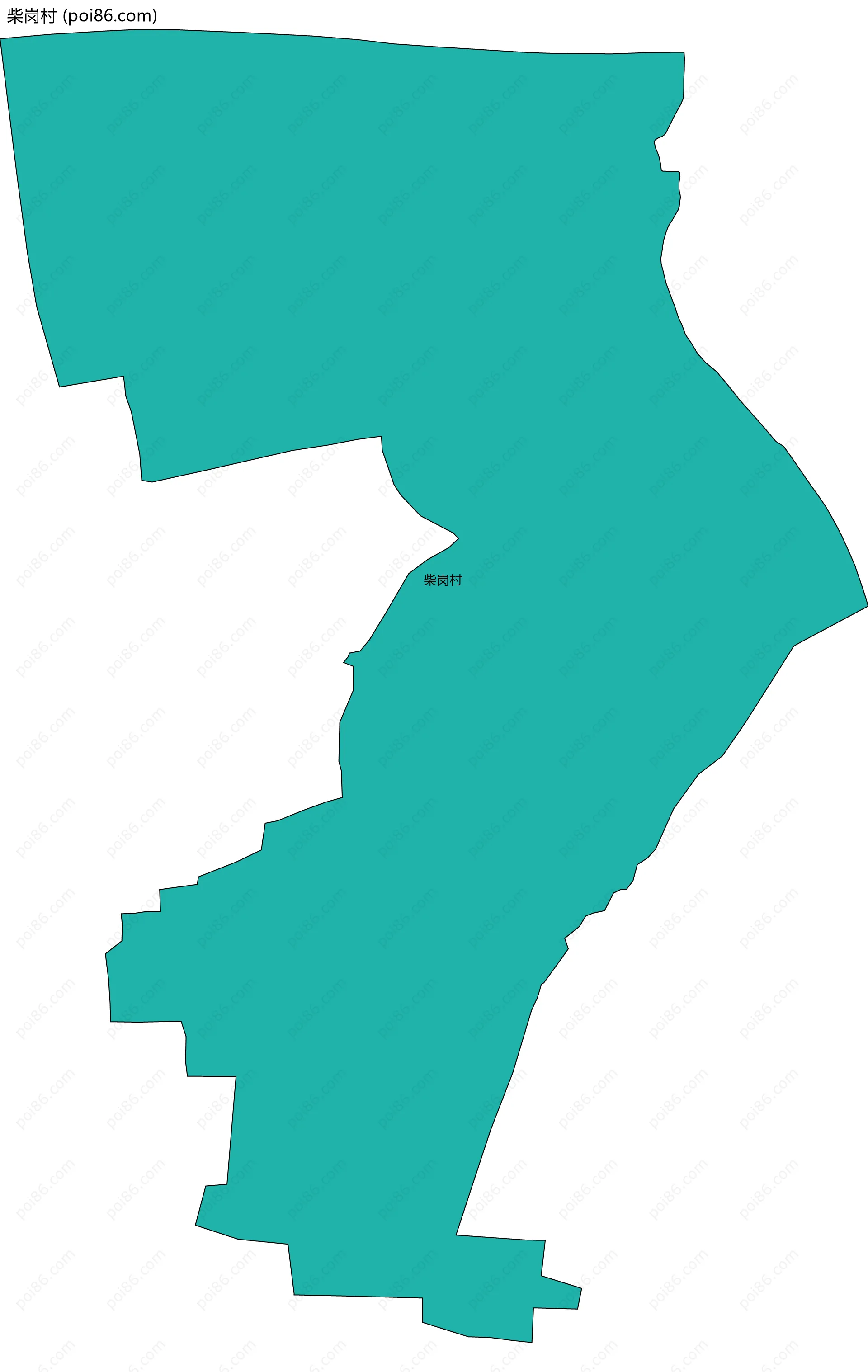 柴岗村边界地图