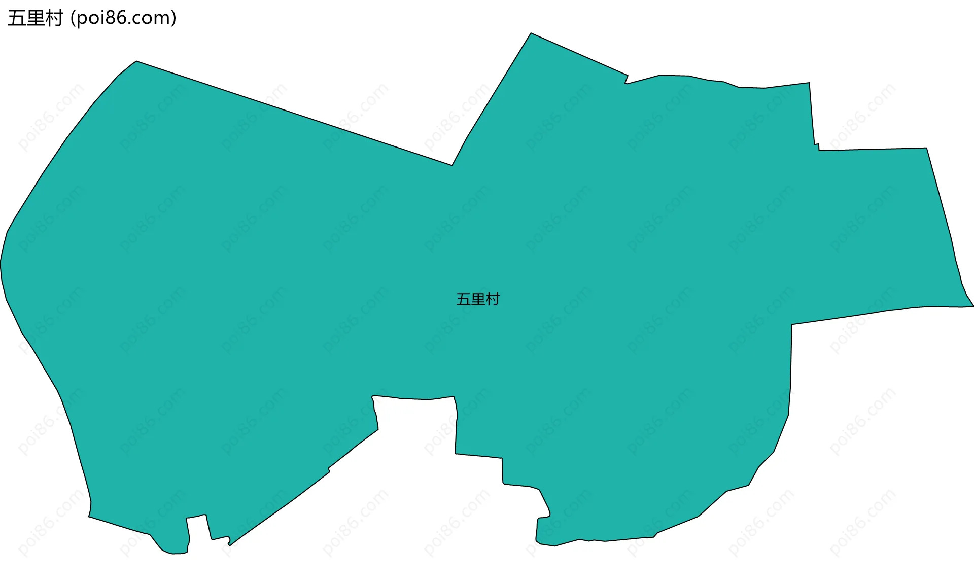 五里村边界地图