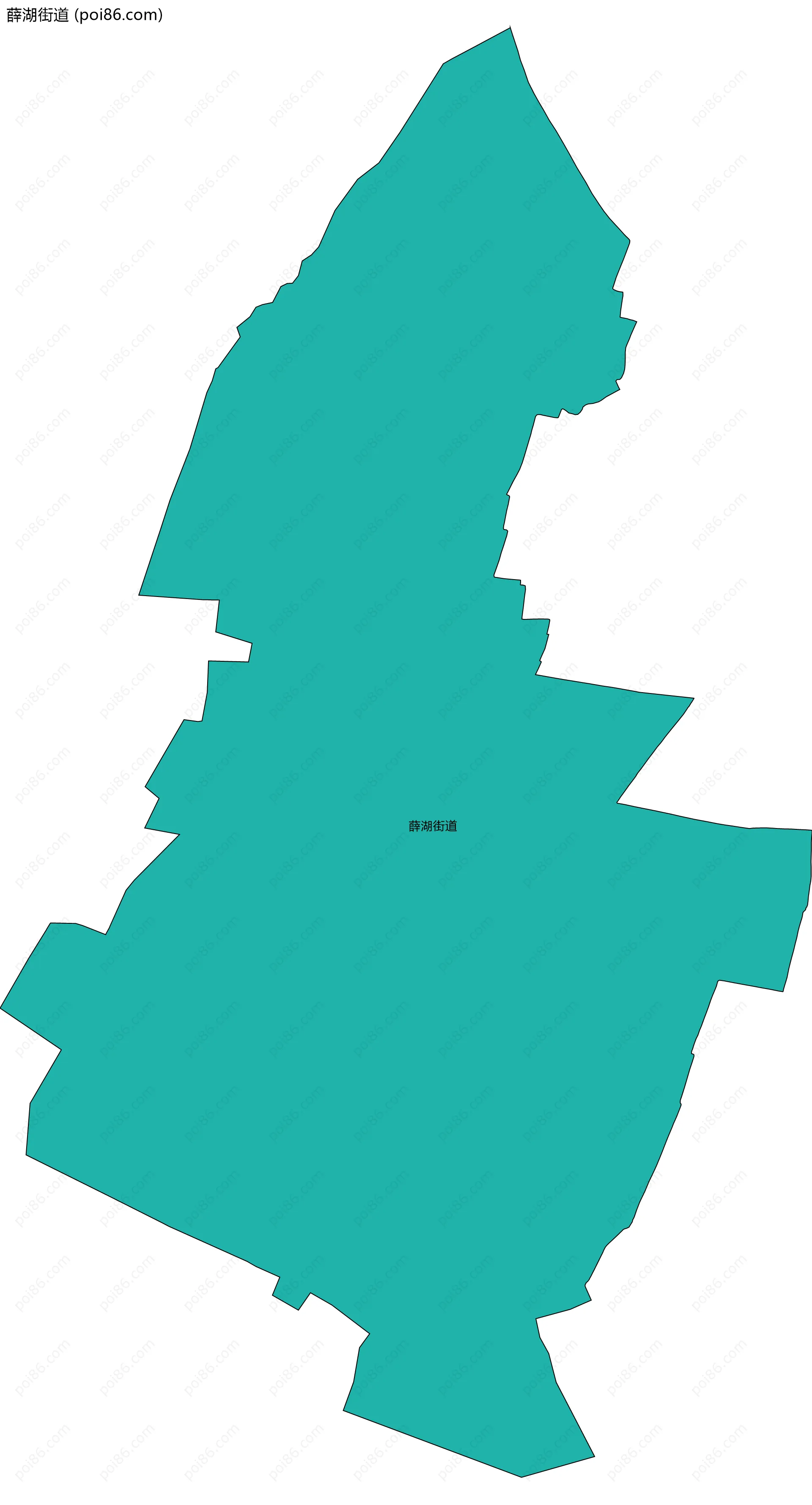 薛湖街道边界地图