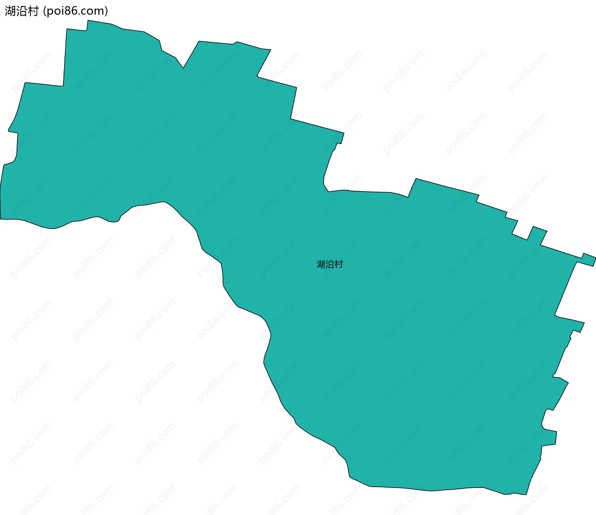 湖沿村边界地图