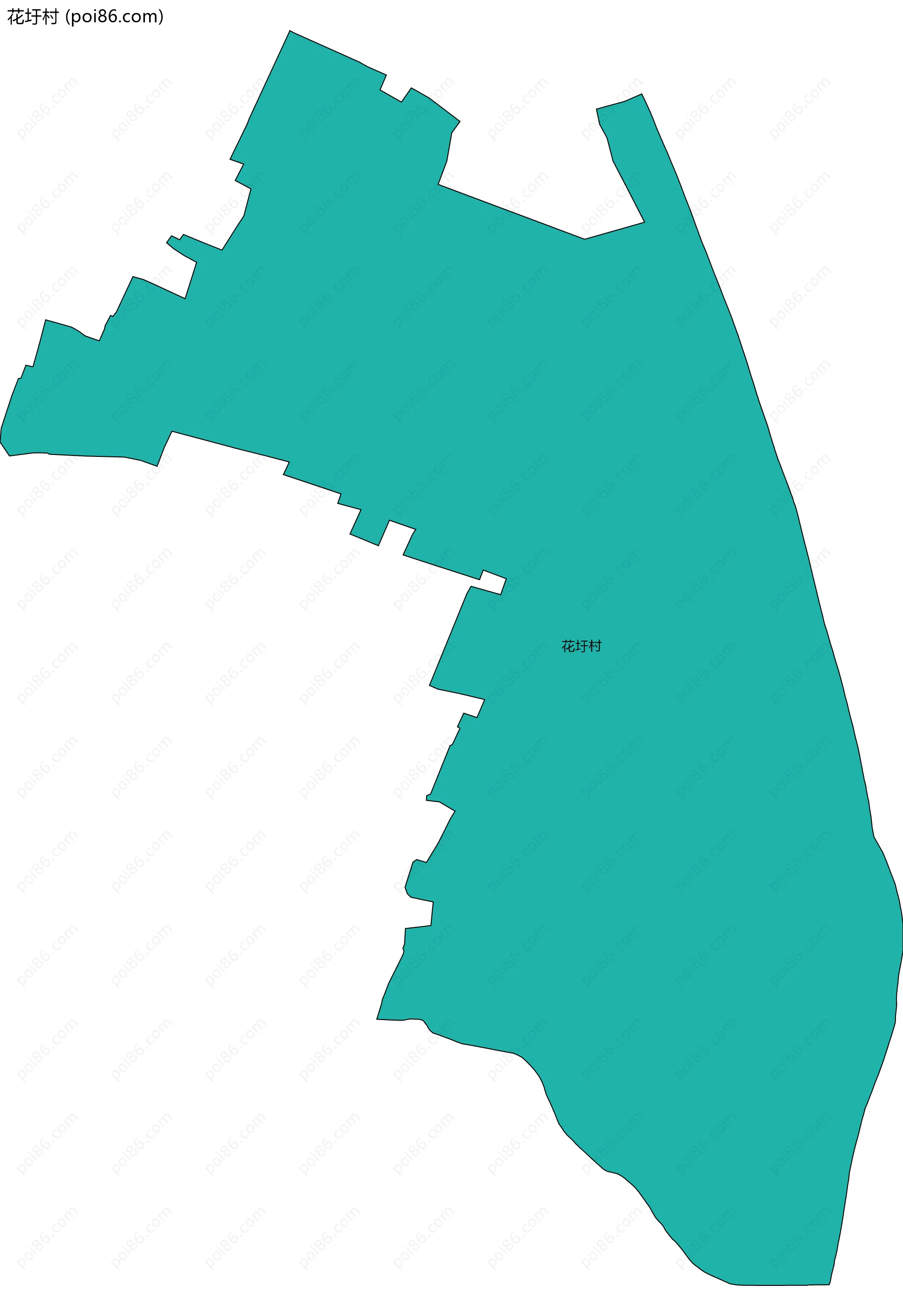 花圩村边界地图