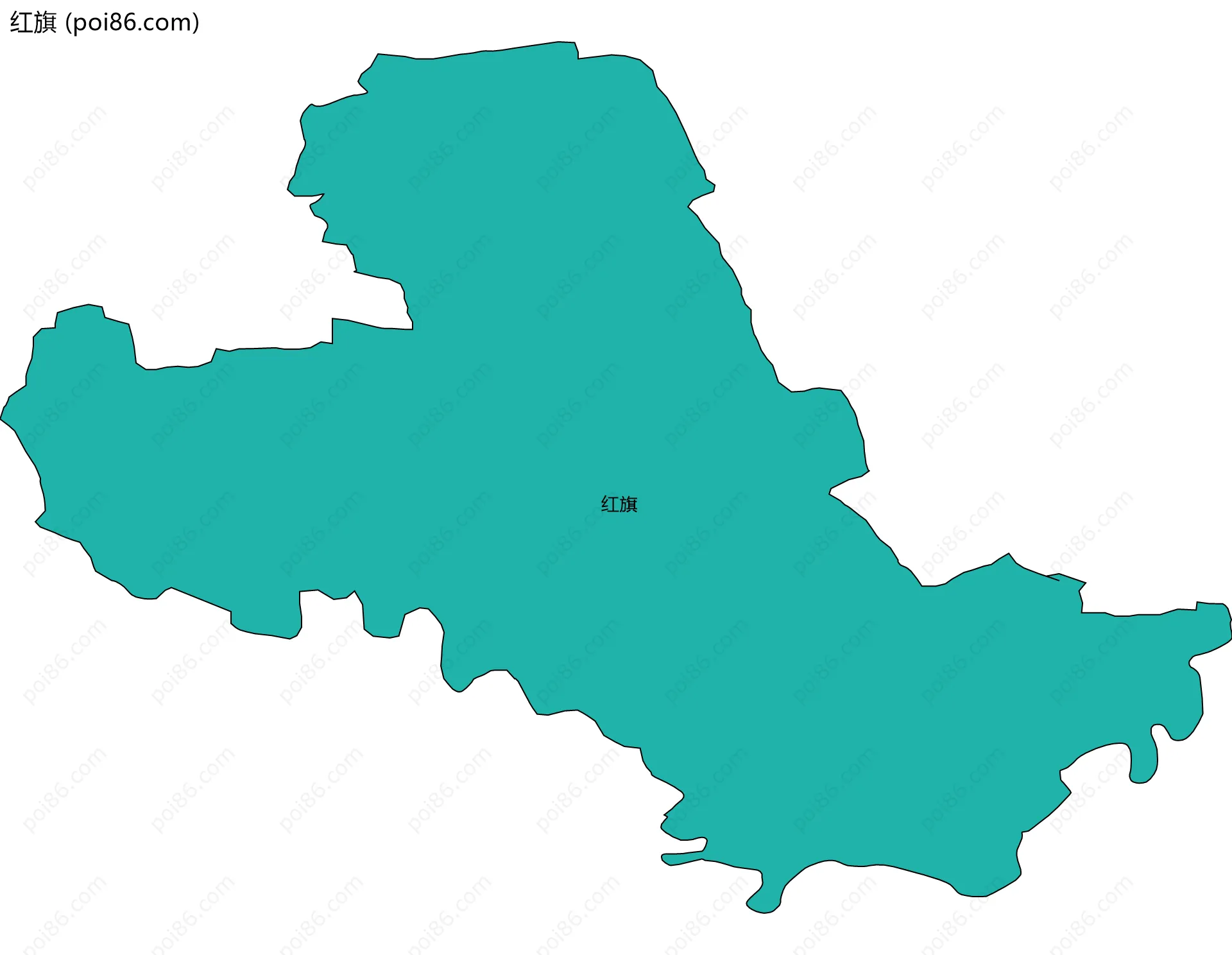 红旗边界地图