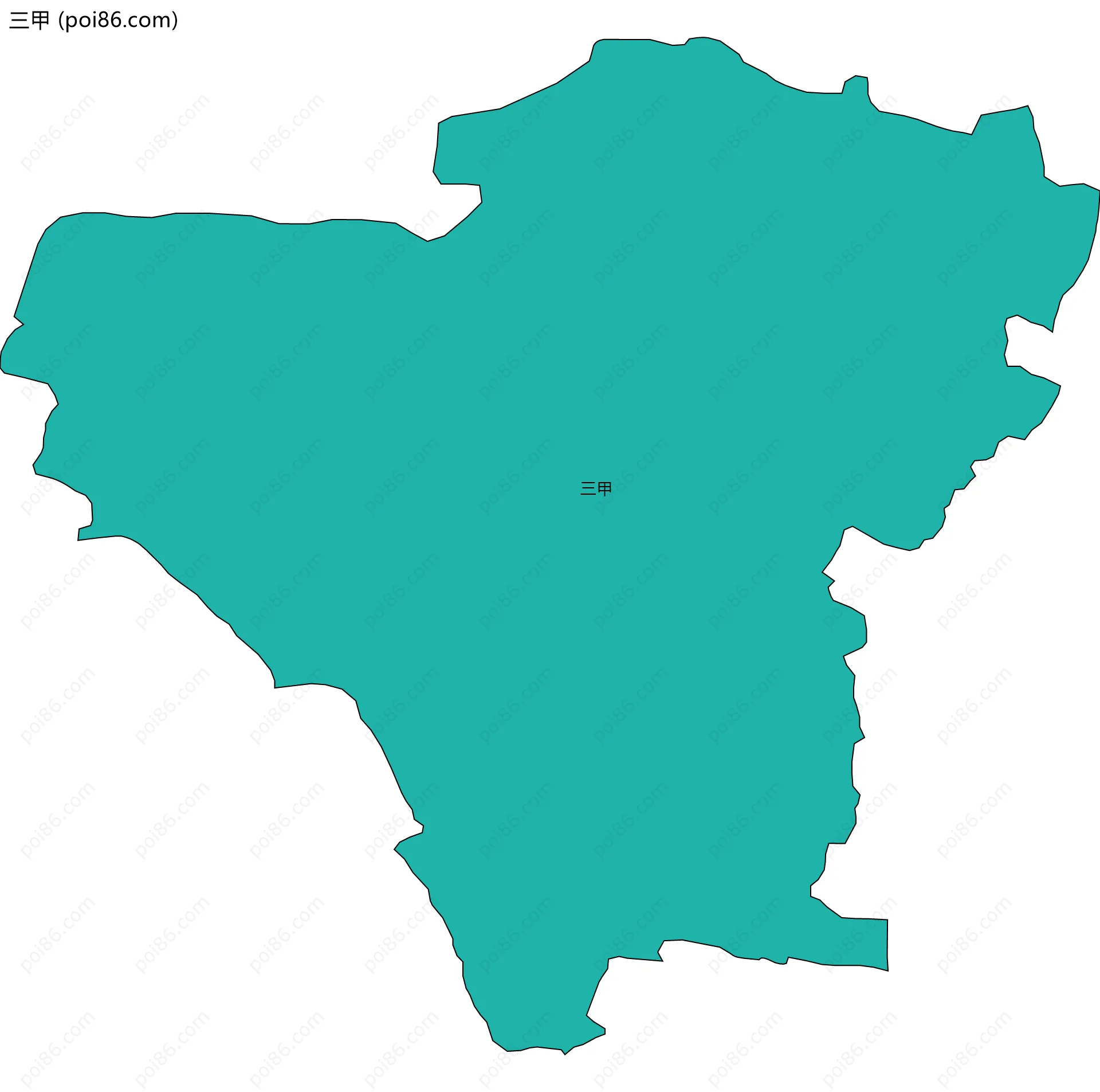 三甲边界地图