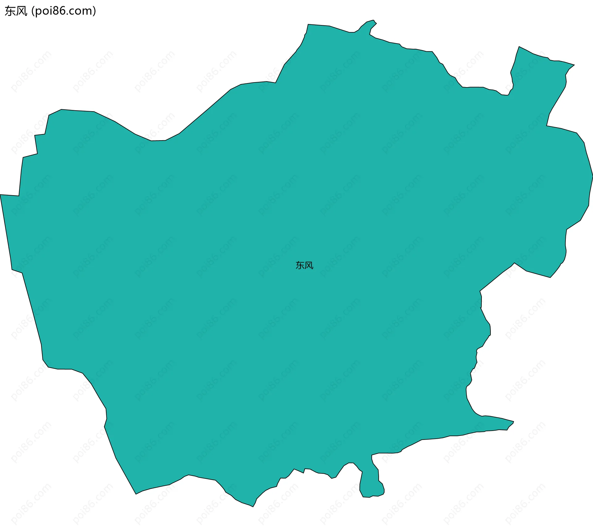 东风边界地图