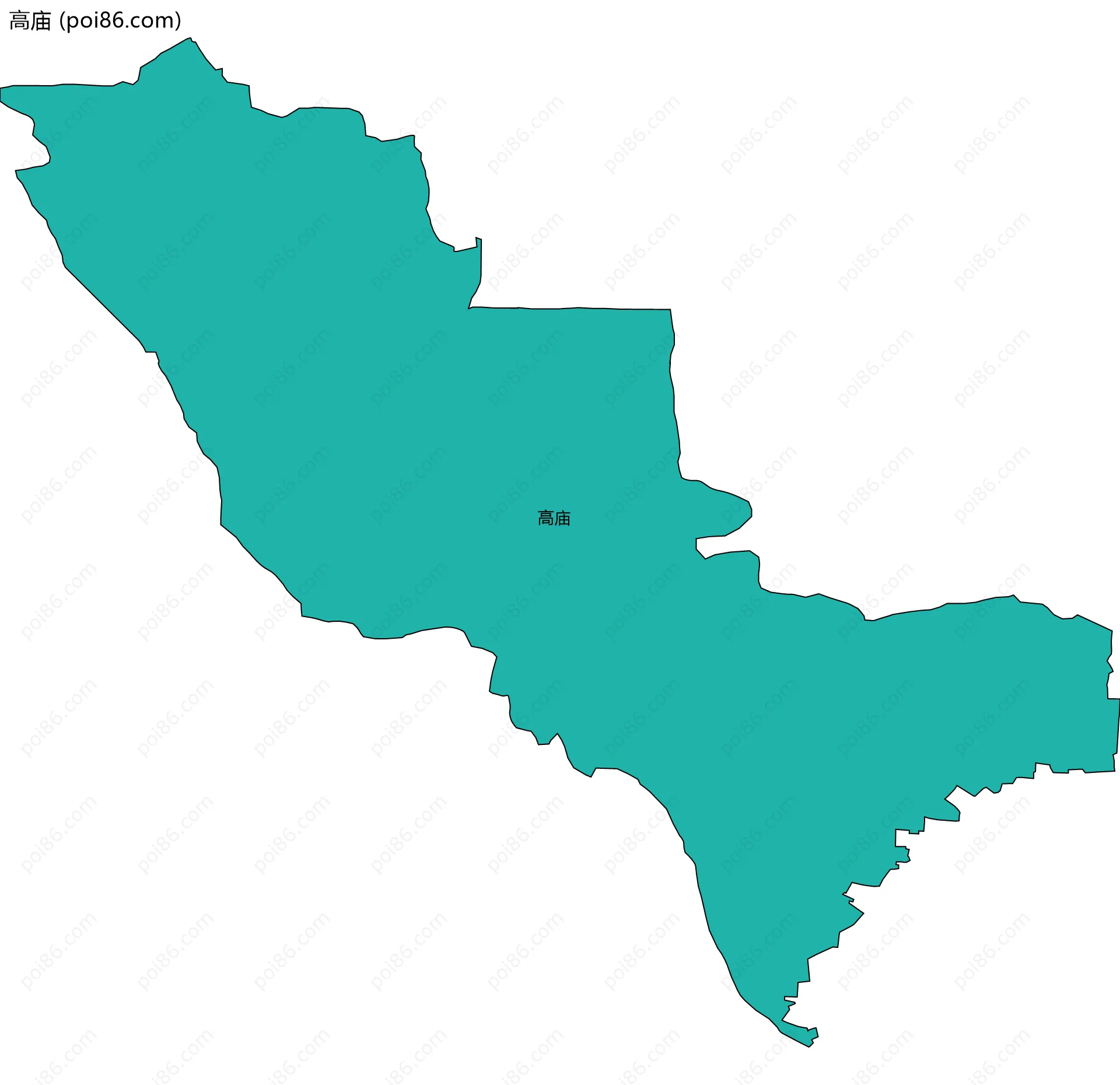 高庙边界地图